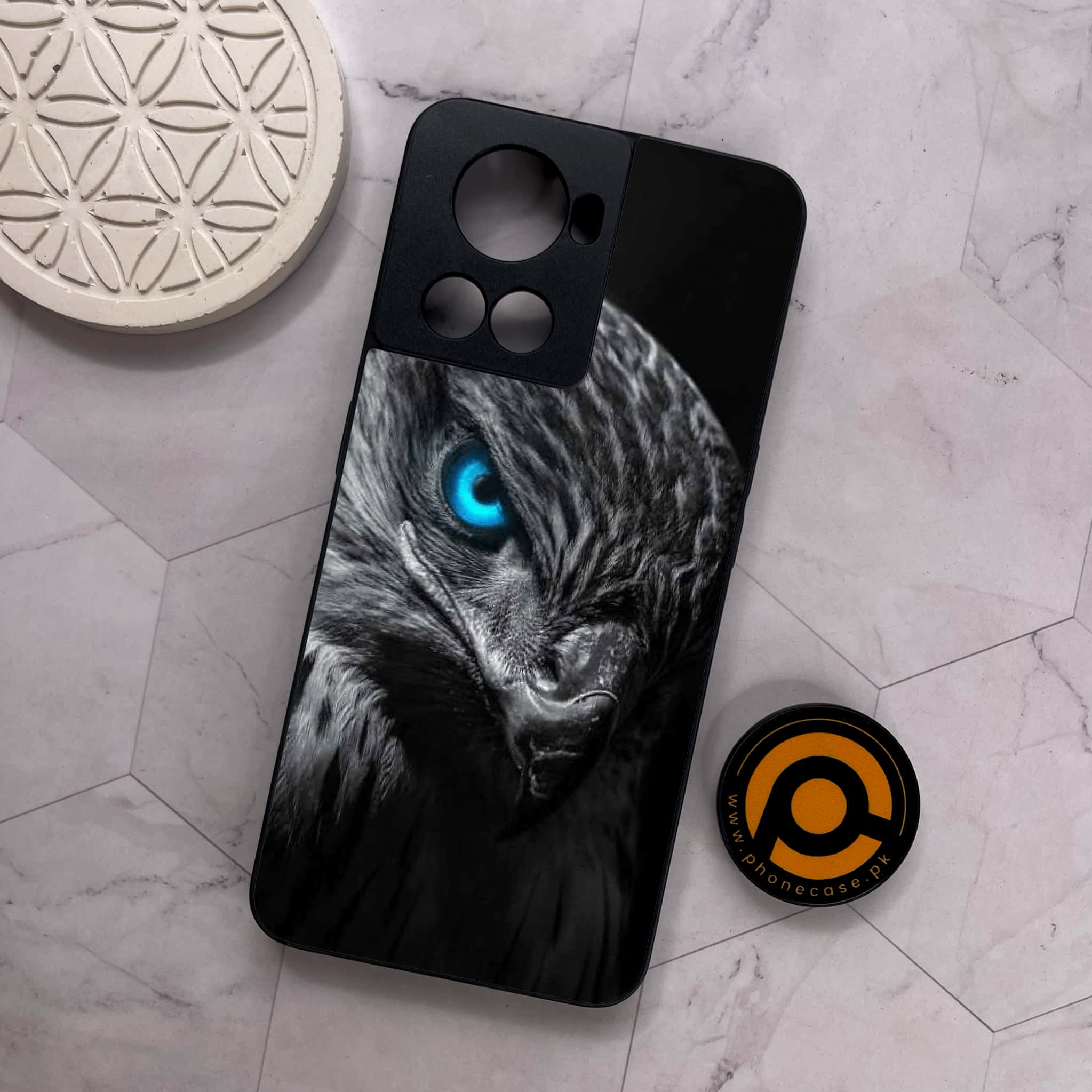 OnePlus 10R - Black Art Series - Premium Metal Printed soft Bumper shock Proof Case