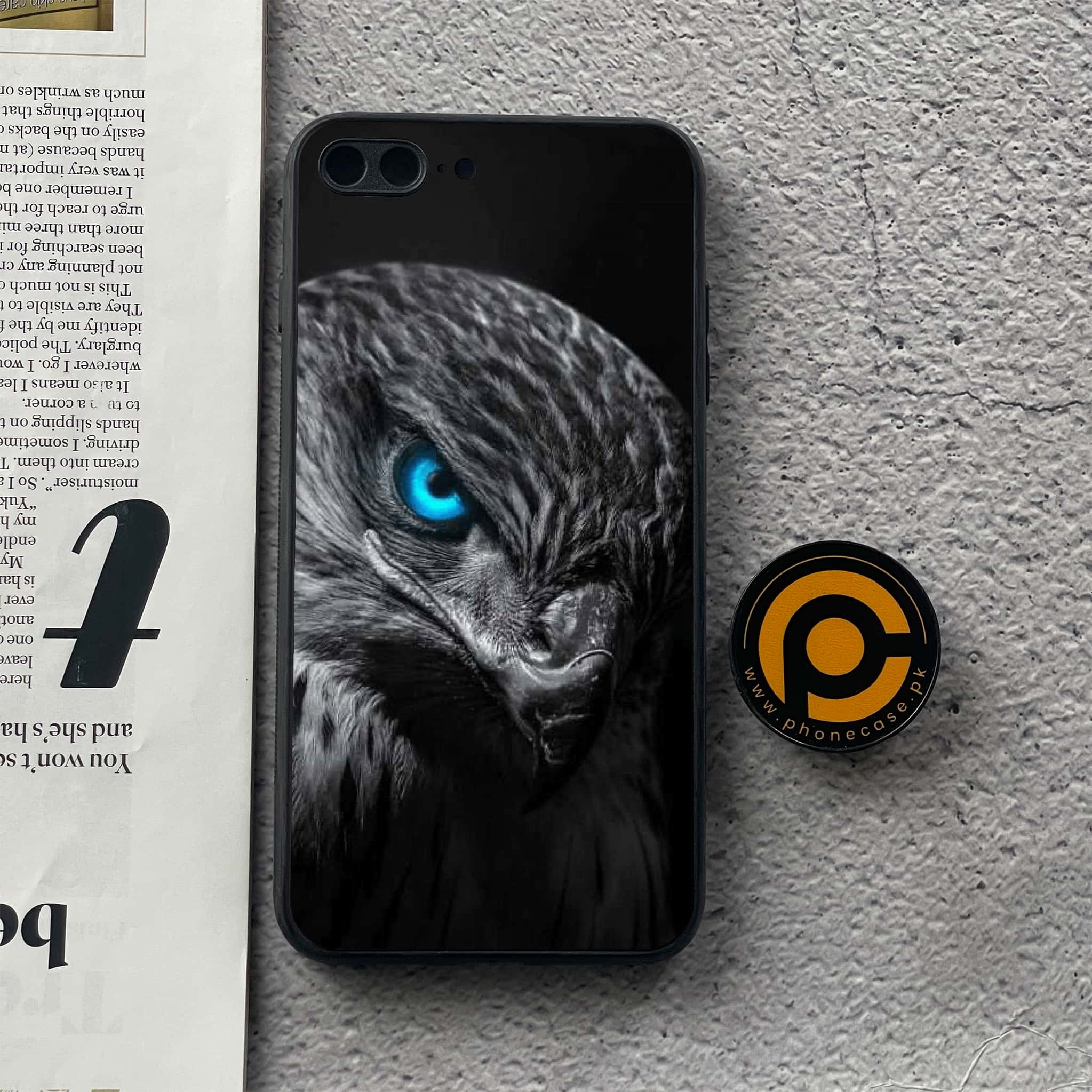 iPhone 7Plus - Black Art Series - Premium Printed Glass soft Bumper shock Proof Case