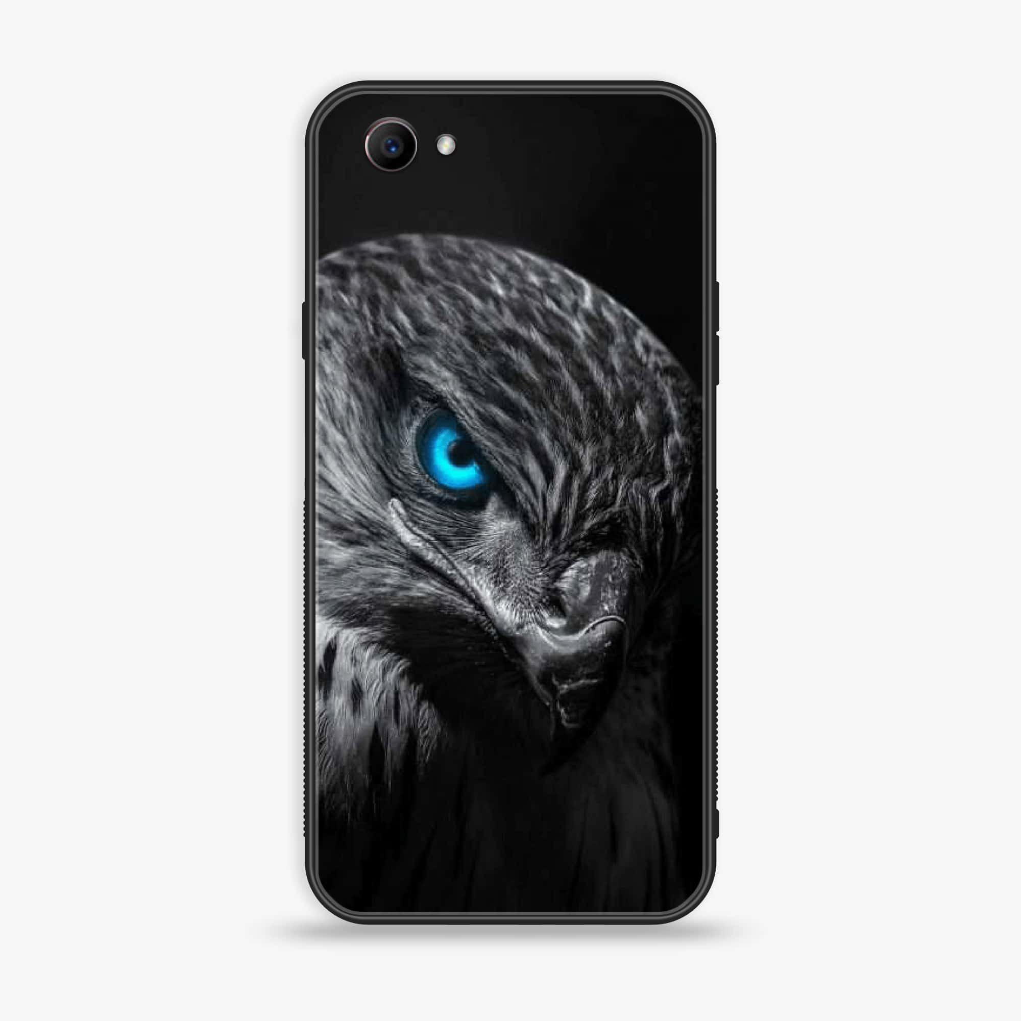 Oppo F7 Youth - Black Art Series - Premium Printed Glass soft Bumper shock Proof Case