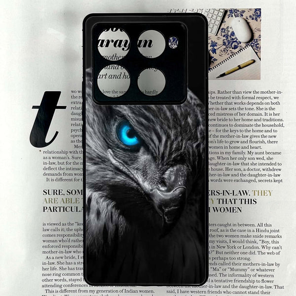 Infinix Note 40 Pro 4G - Black Art Series  Design 2 - Premium Printed Glass soft Bumper shock Proof Case  CS-20006