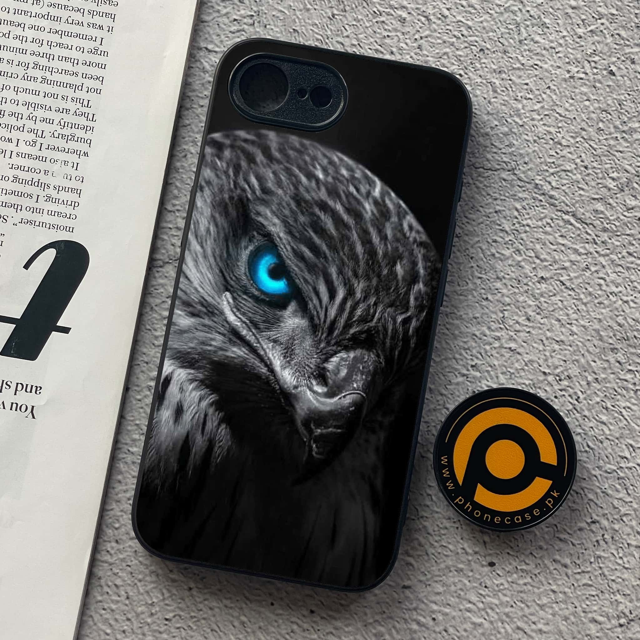 iPhone 16e - Black Art Series - Premium Metal  Printed soft Bumper shock Proof Case