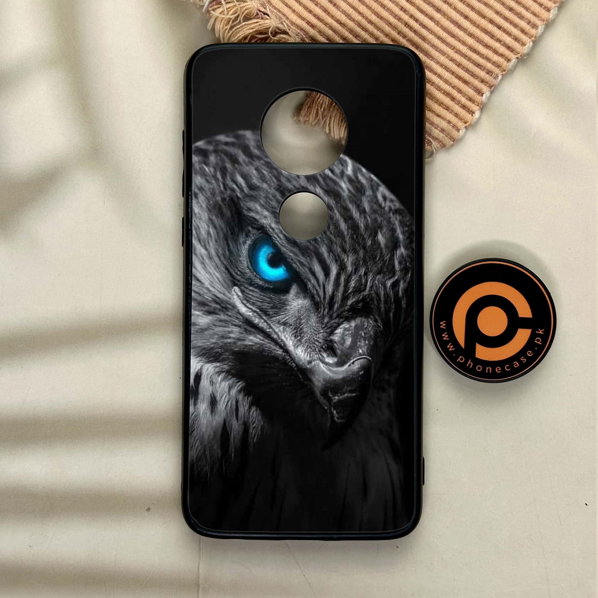 Moto G7 - Black Art Series - Premium Printed Glass soft Bumper shock Proof Case