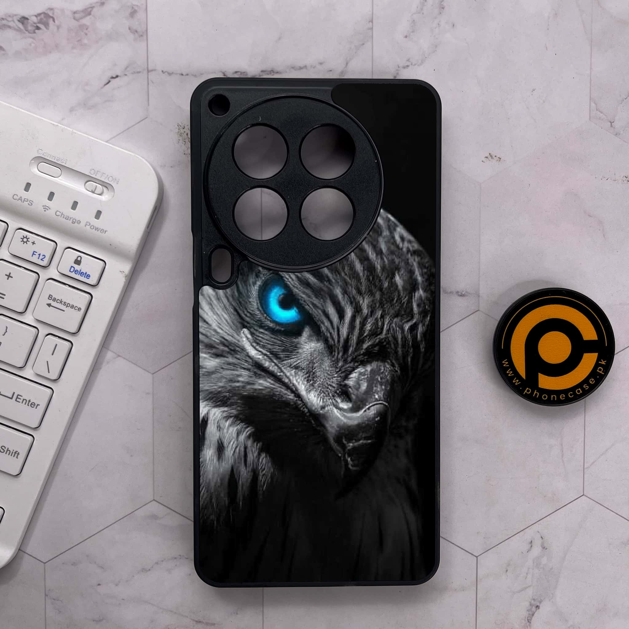 Tecno Camon 30 Premier - Black Art Series - Premium Metal Printed soft Bumper shock Proof Case