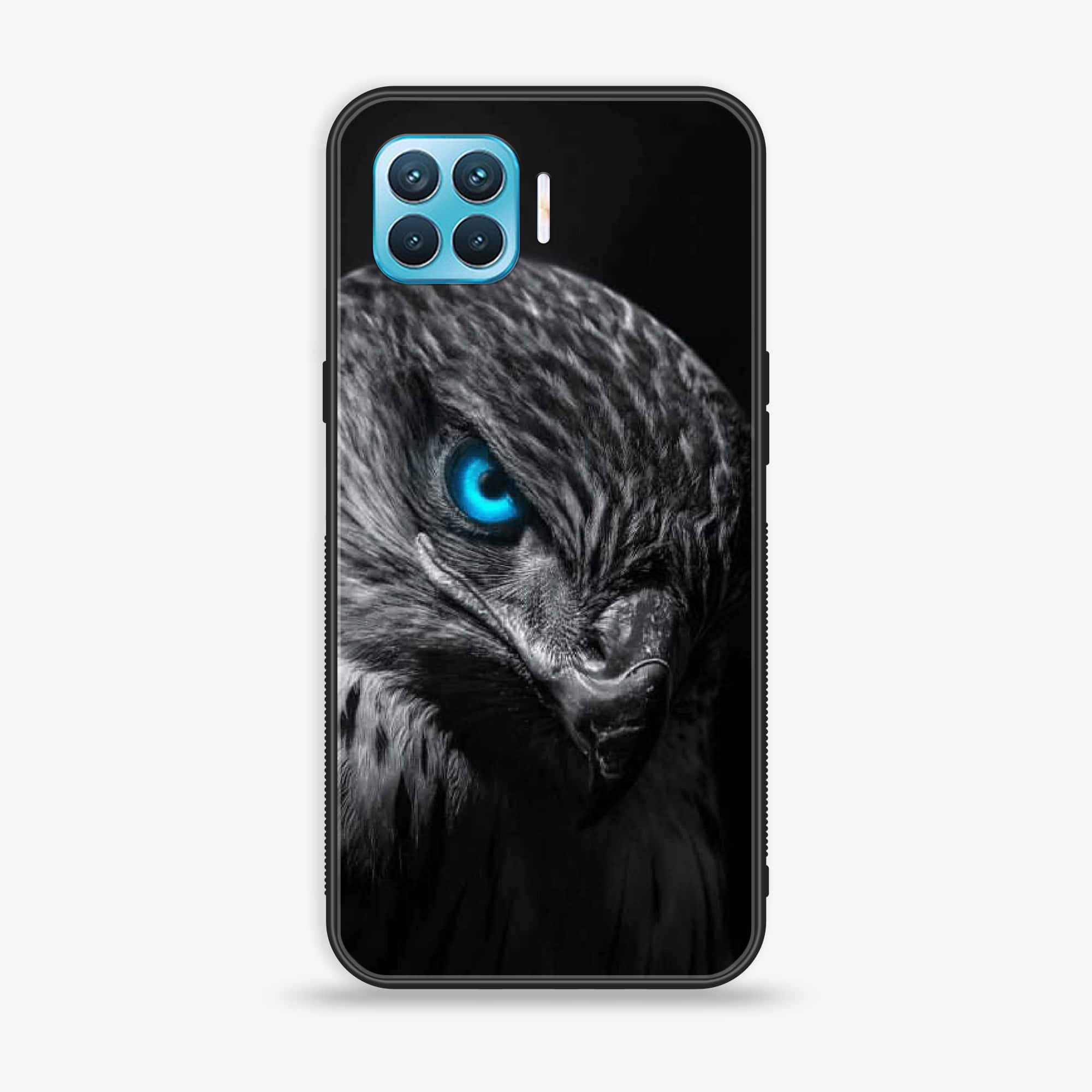 Oppo F17 Pro - Black Art Series - Premium Printed Glass soft Bumper shock Proof Case