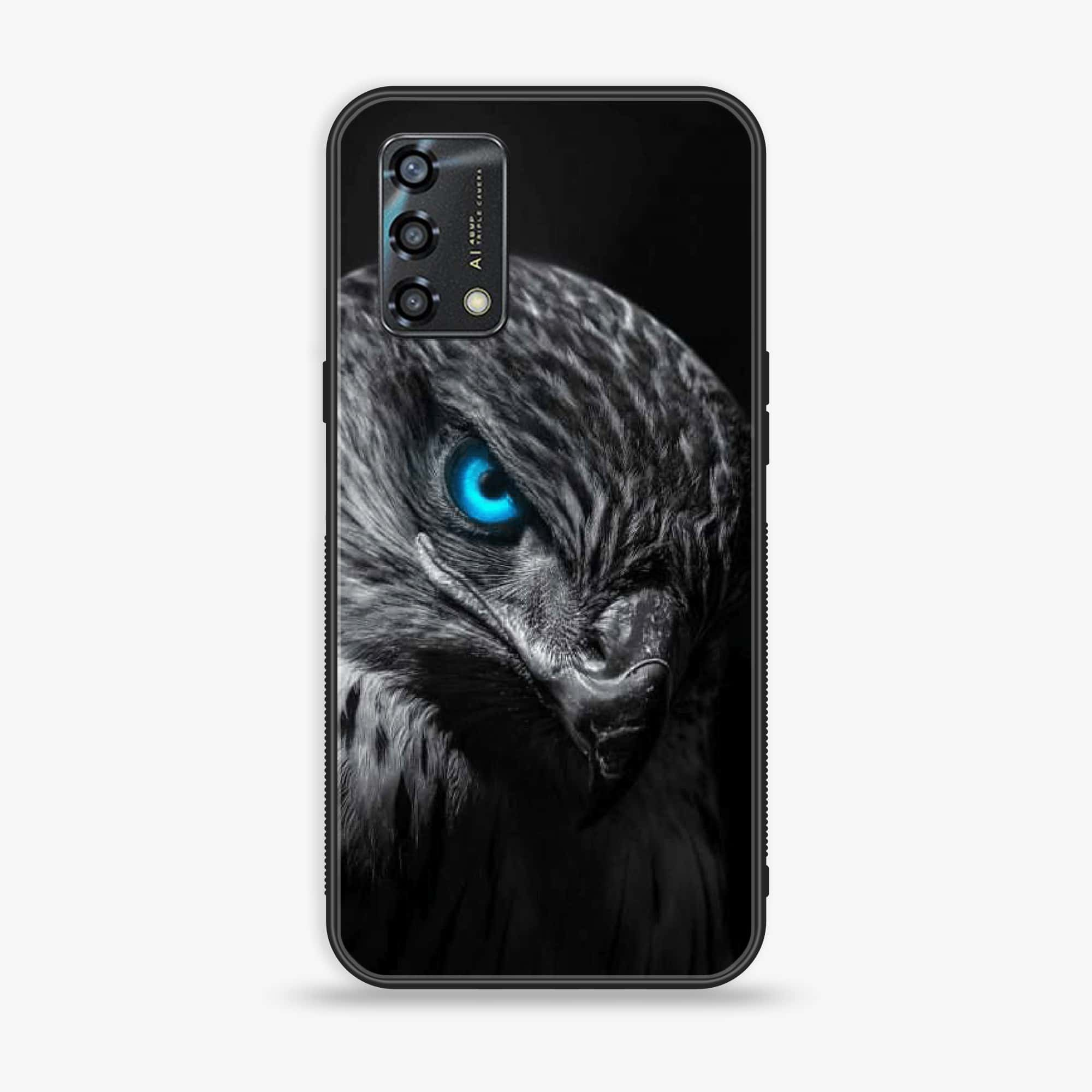 Oppo A95  - Black Art Series - Premium Printed Glass soft Bumper shock Proof Case