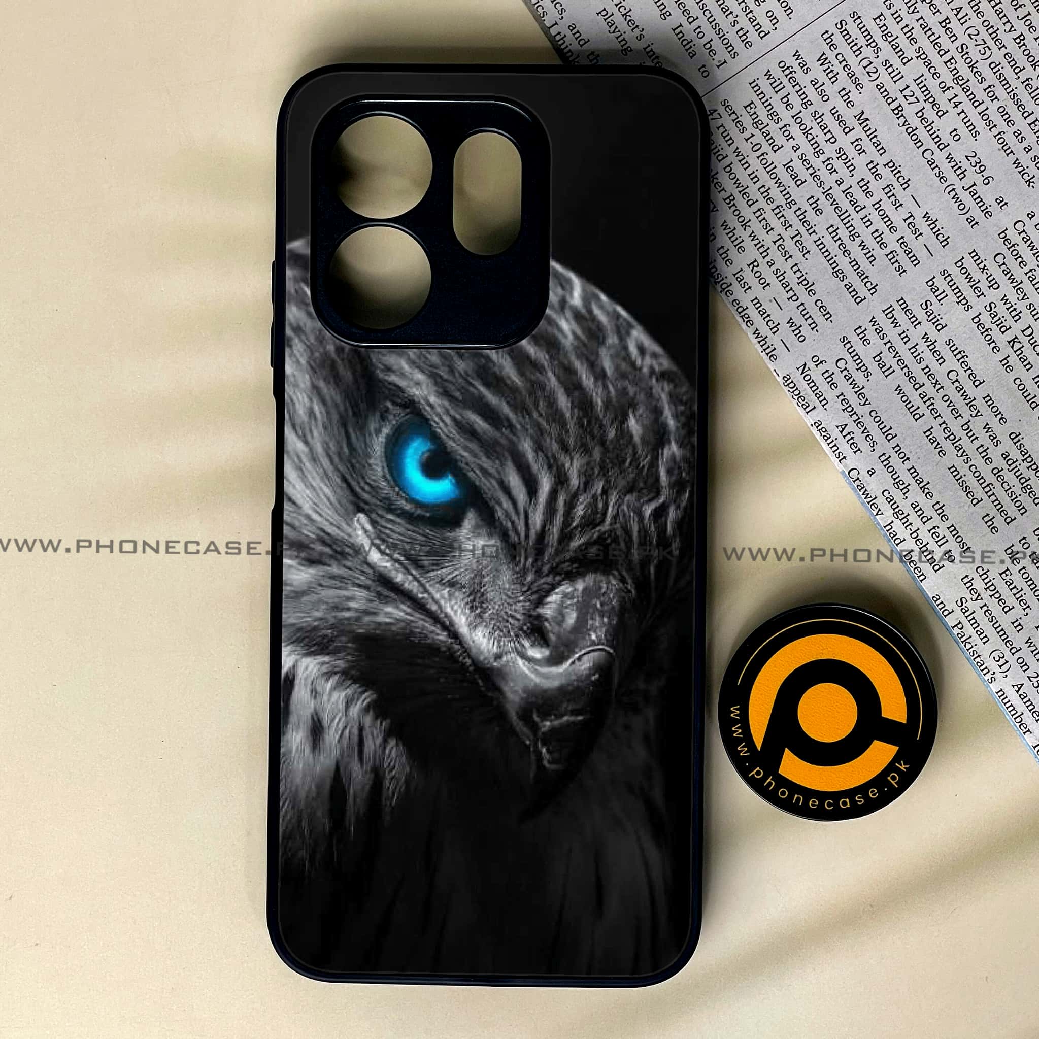 Infinix Smart 9 HD - Black Art Series - Premium Metal Printed soft Bumper shock Proof Case