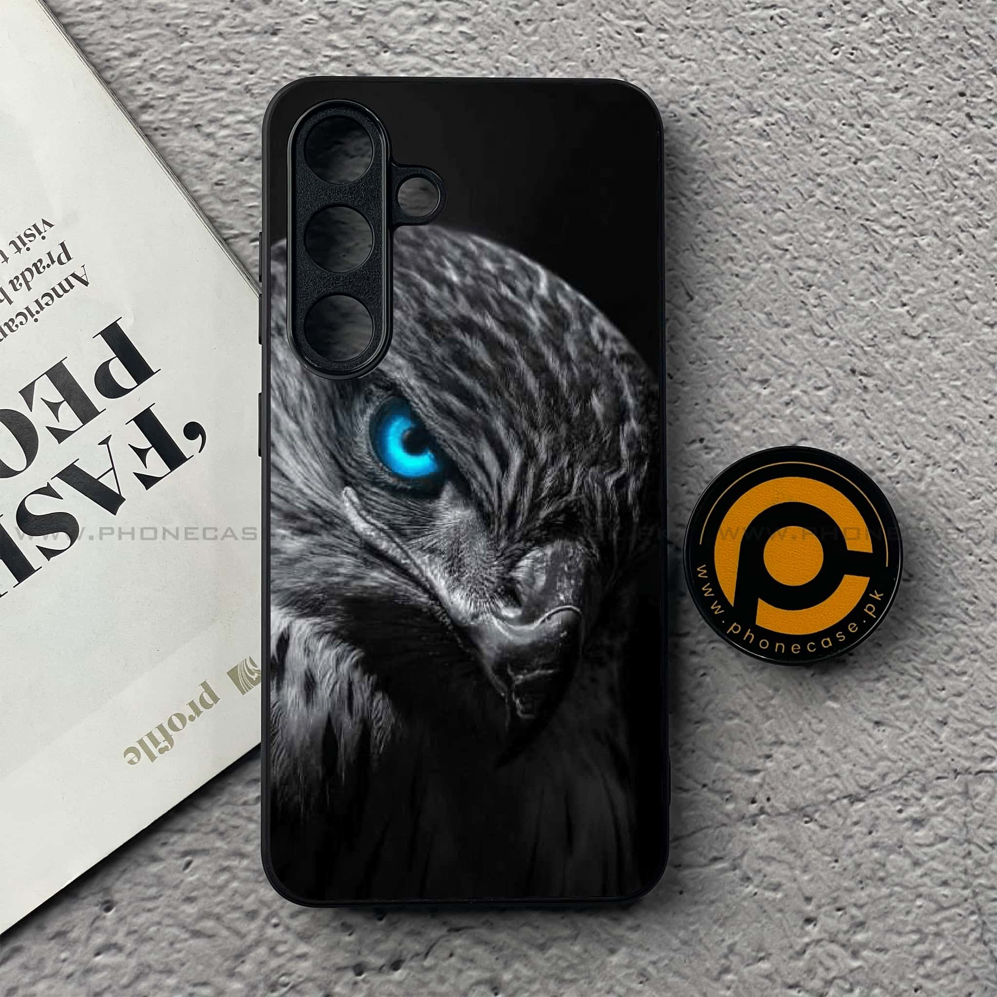 Samsung Galaxy S25 FE - Black Art Series - Premium Metal Printed soft Bumper shock Proof Case