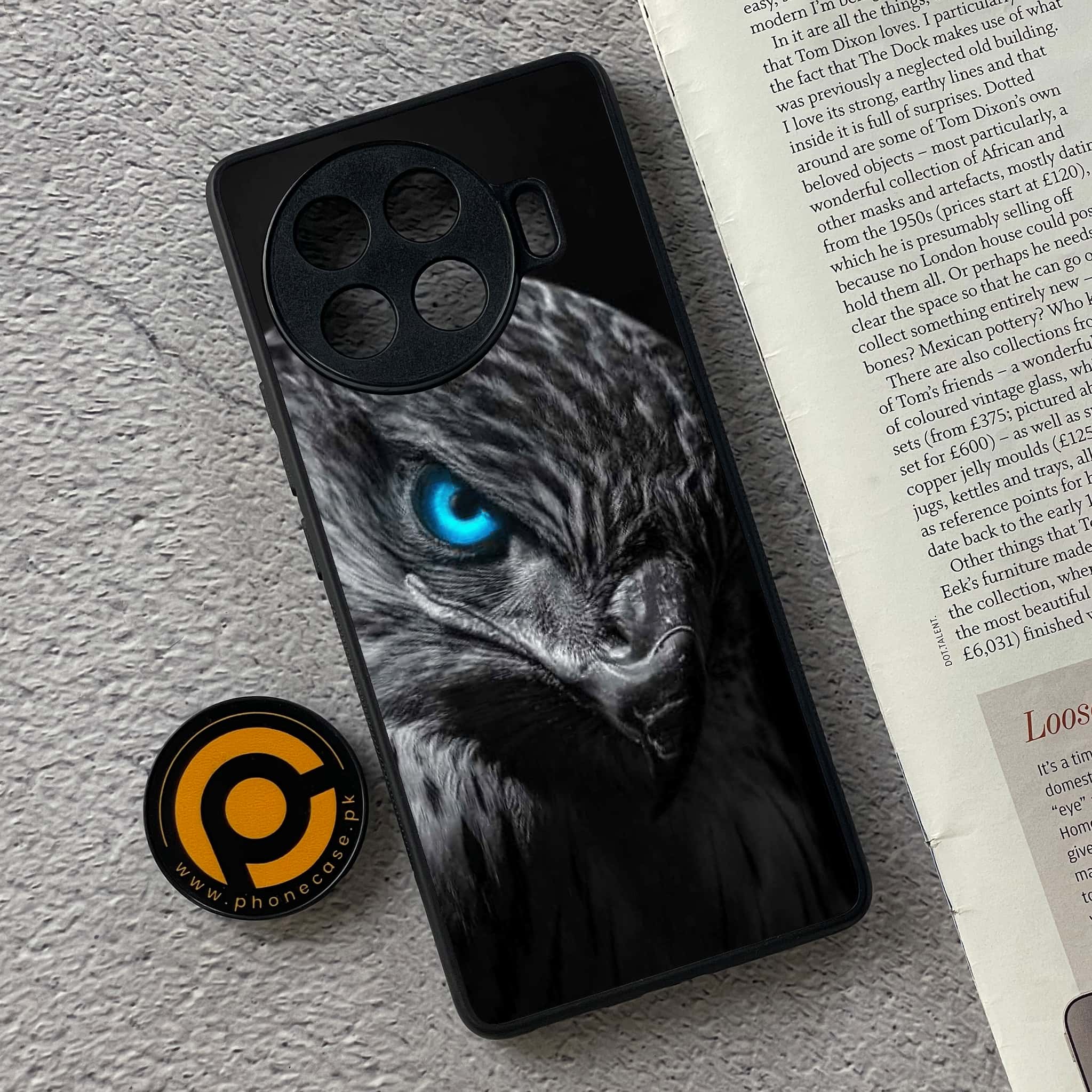Tecno Spark 20 pro plus - Black Art Series - Premium Printed Glass soft Bumper shock Proof Case
