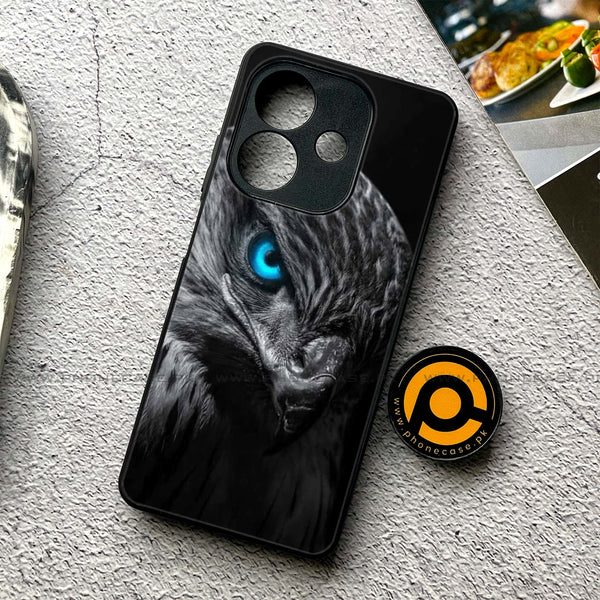 Oppo A3 2024 - Black Art Design 2  - Premium Printed Glass soft Bumper shock Proof Case  CS-35969