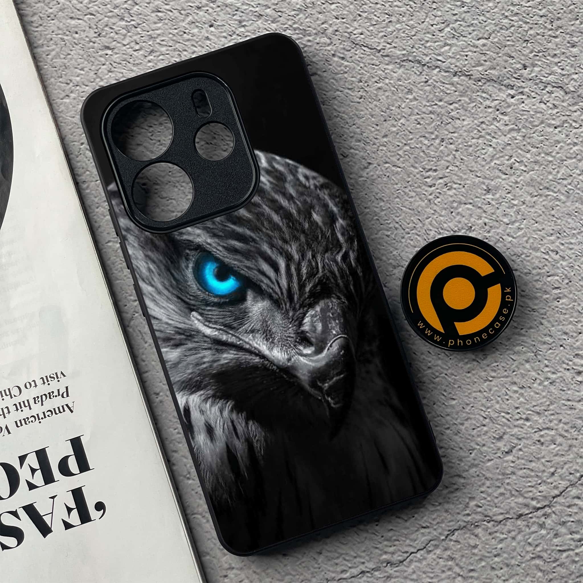 Xiaomi Redmi Note 14 - Black Art Series - Premium Printed Glass soft Bumper shock Proof Case