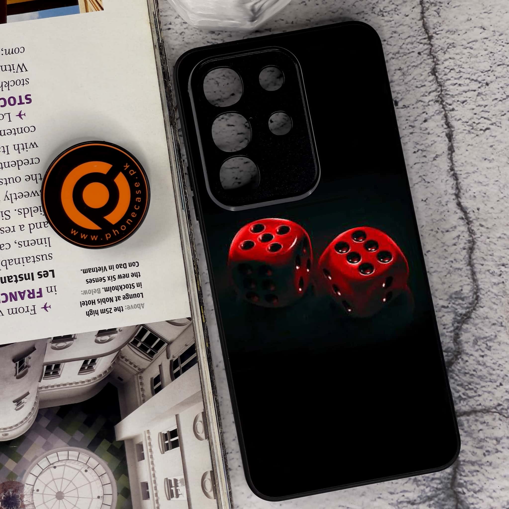 Vivo Y29 4G - Black Art Series - Premium Metal Printed soft Bumper Shock Proof Case