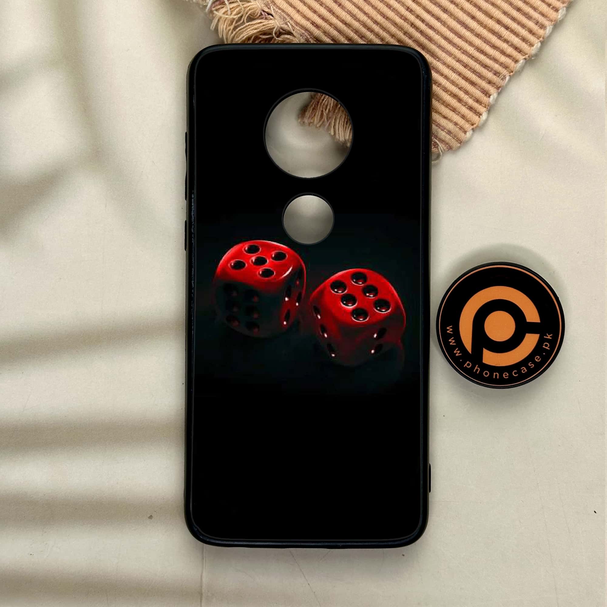 Moto G7 - Black Art Series - Premium Printed Glass soft Bumper shock Proof Case