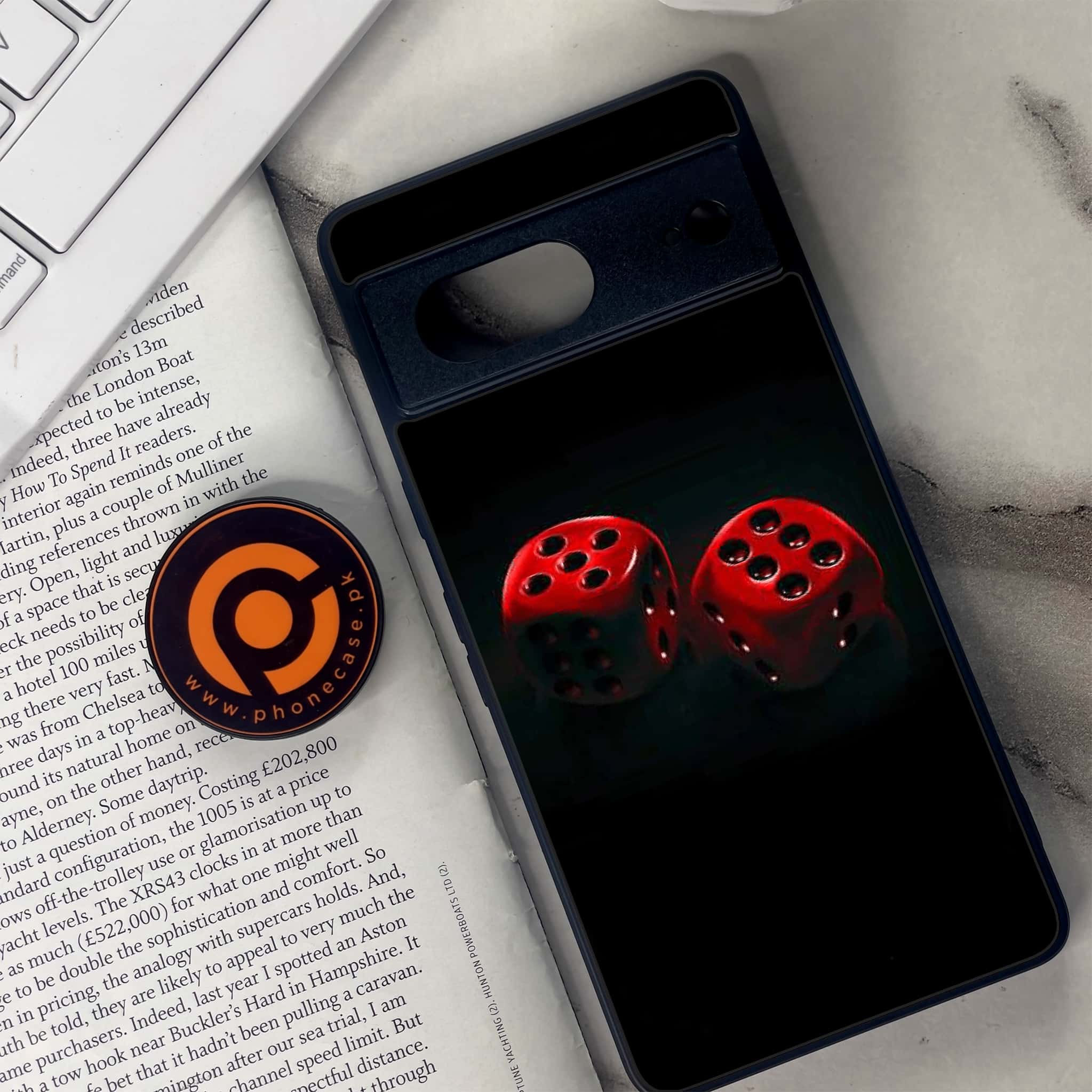 Google Pixel 7 - Black Art Series - Premium Metal Printed soft Bumper Shock Proof Case