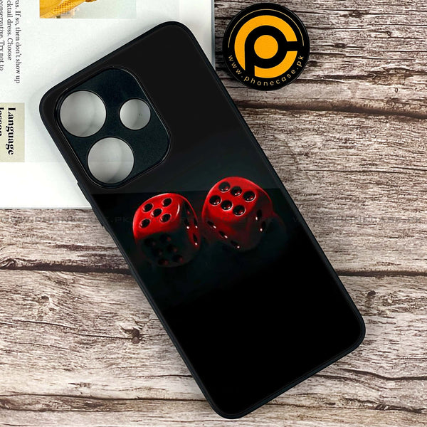Xiaomi Redmi 13 - Black Art Design 3  - Premium Printed Glass soft Bumper shock Proof Case CS-39006