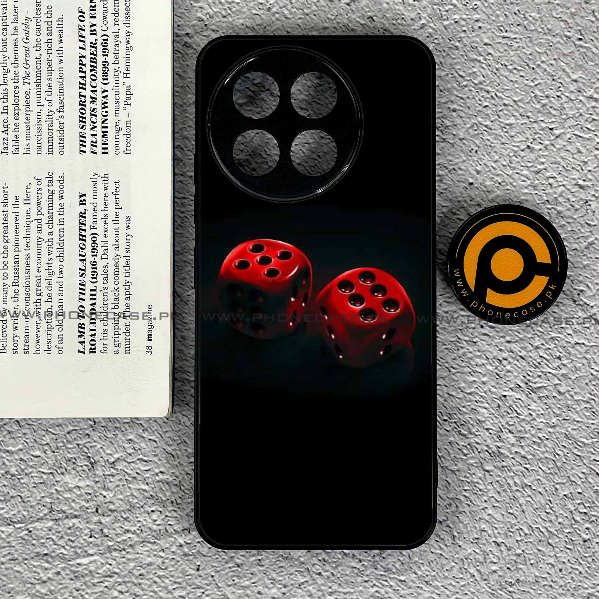 OnePlus 13R - Black Art Series - Premium Printed Glass soft Bumper shock Proof Case