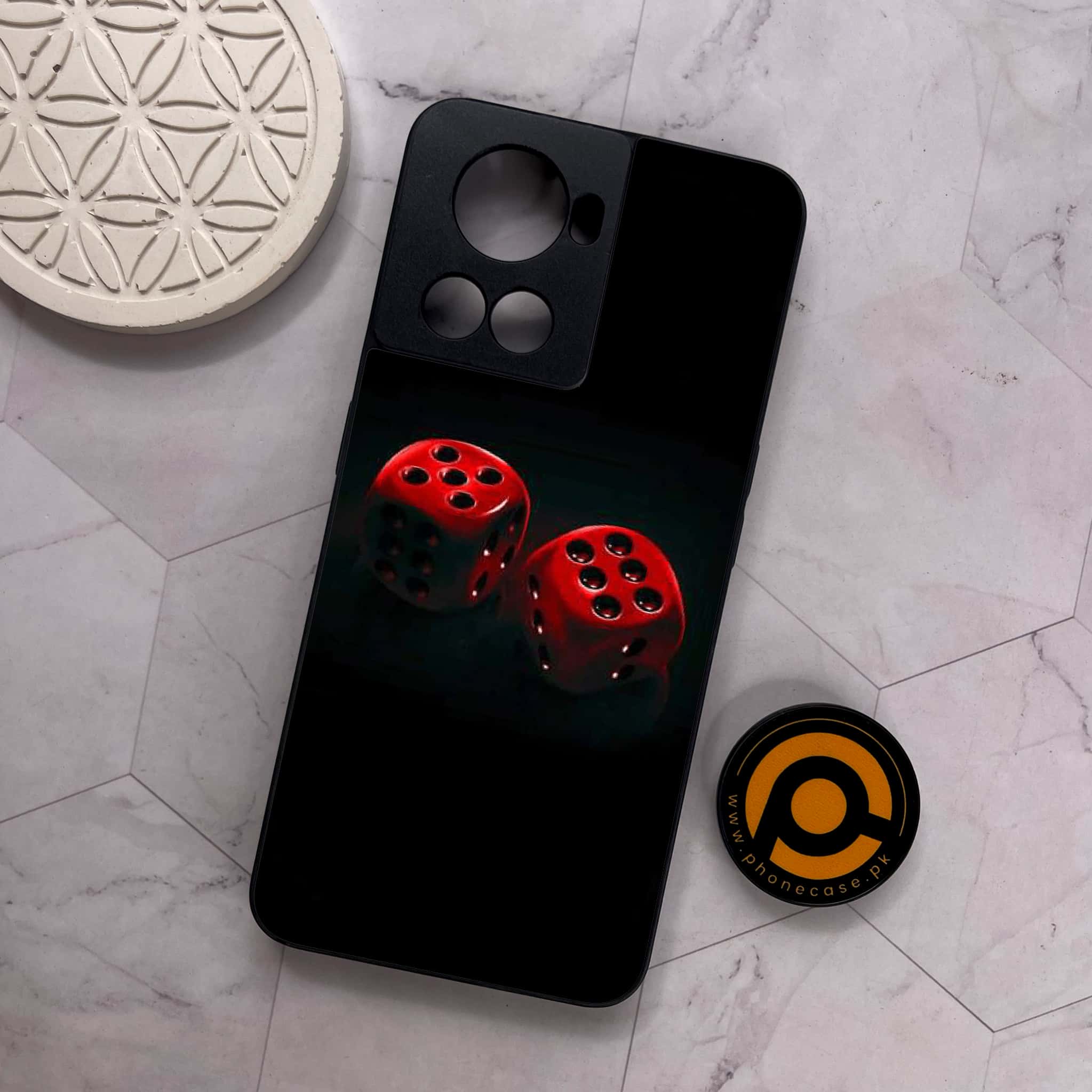 OnePlus 10R - Black Art Series - Premium Metal Printed soft Bumper shock Proof Case