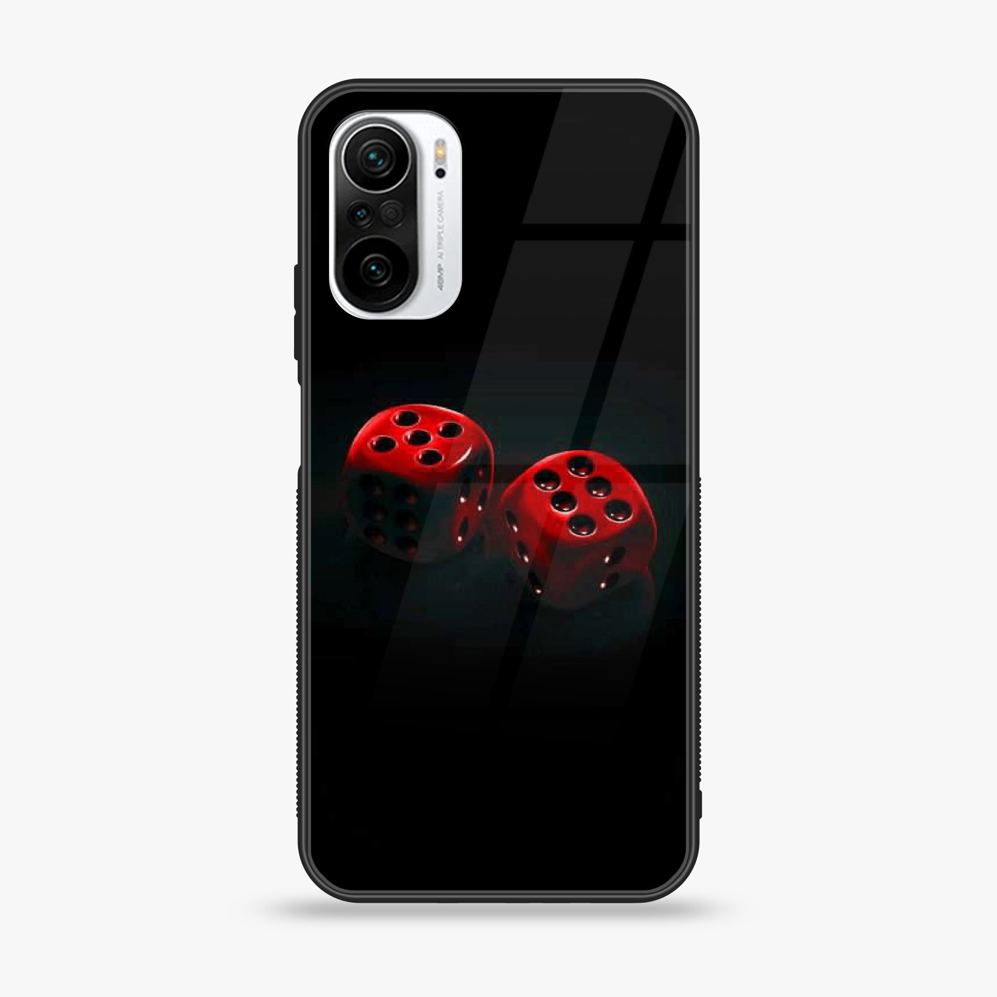 Xiaomi Poco F3 - BlacK Art Series - Premium Printed Glass soft Bumper shock Proof Case