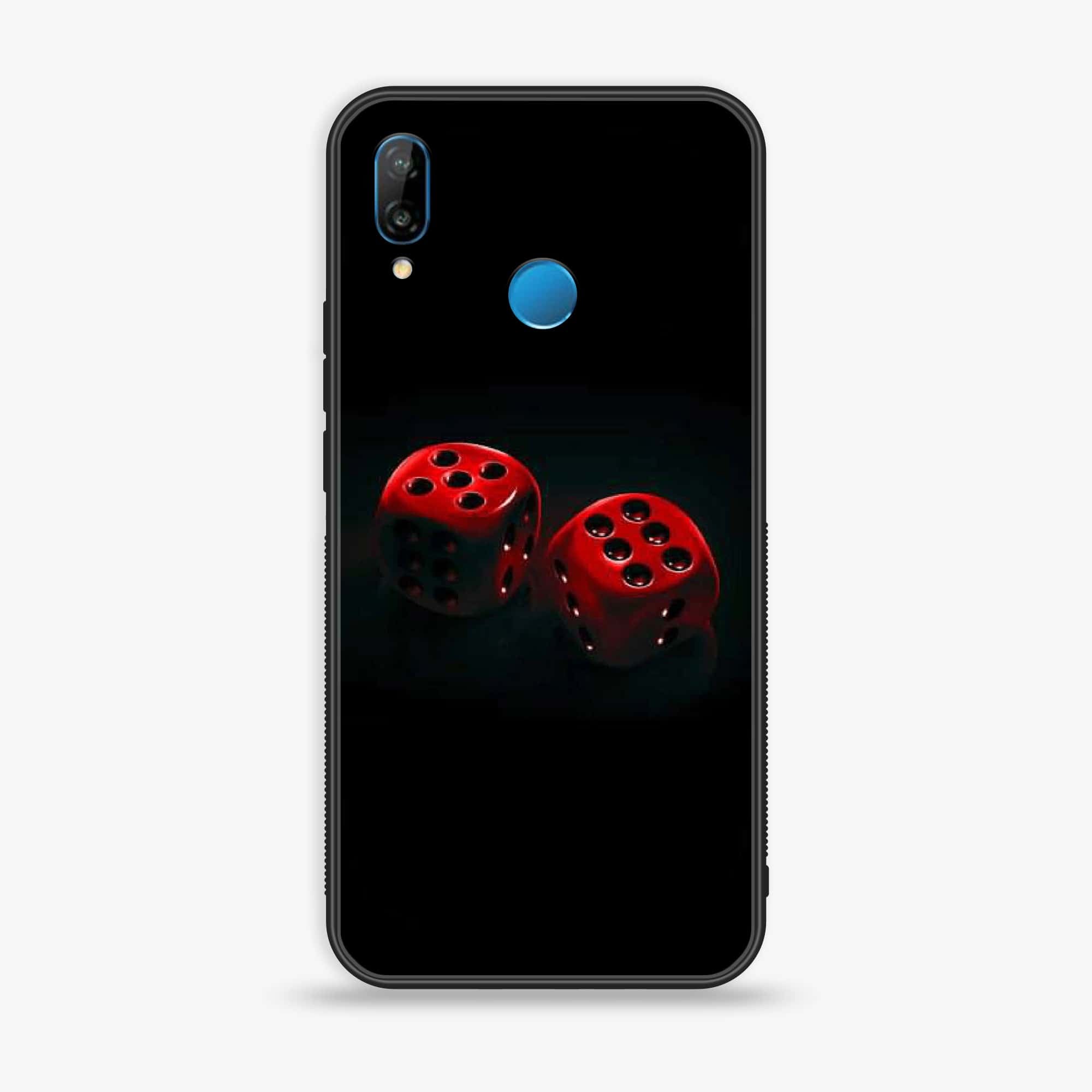 Huawei P20 lite - Black Art Series - Premium Printed Glass soft Bumper shock Proof Case