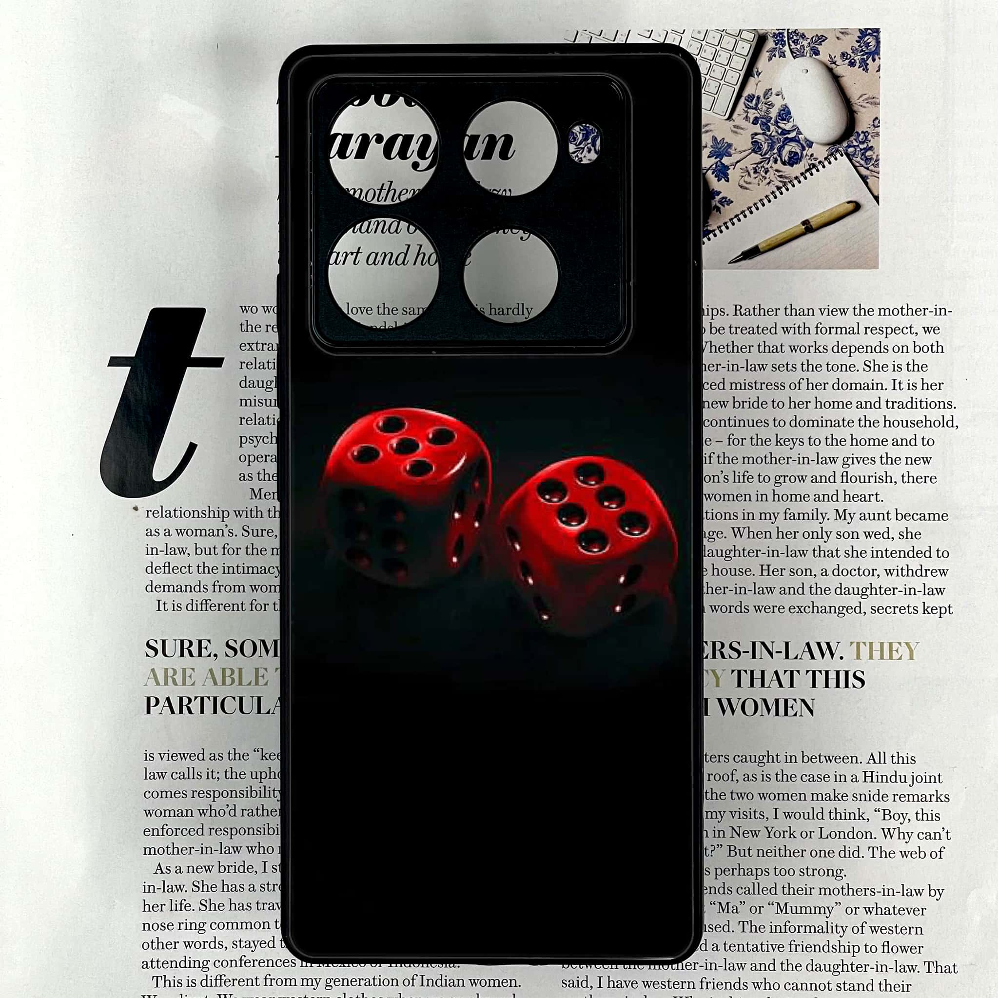 Infinix Note 40 Pro Plus - Black Art Series - Premium Metal Printed soft Bumper shock Proof Case