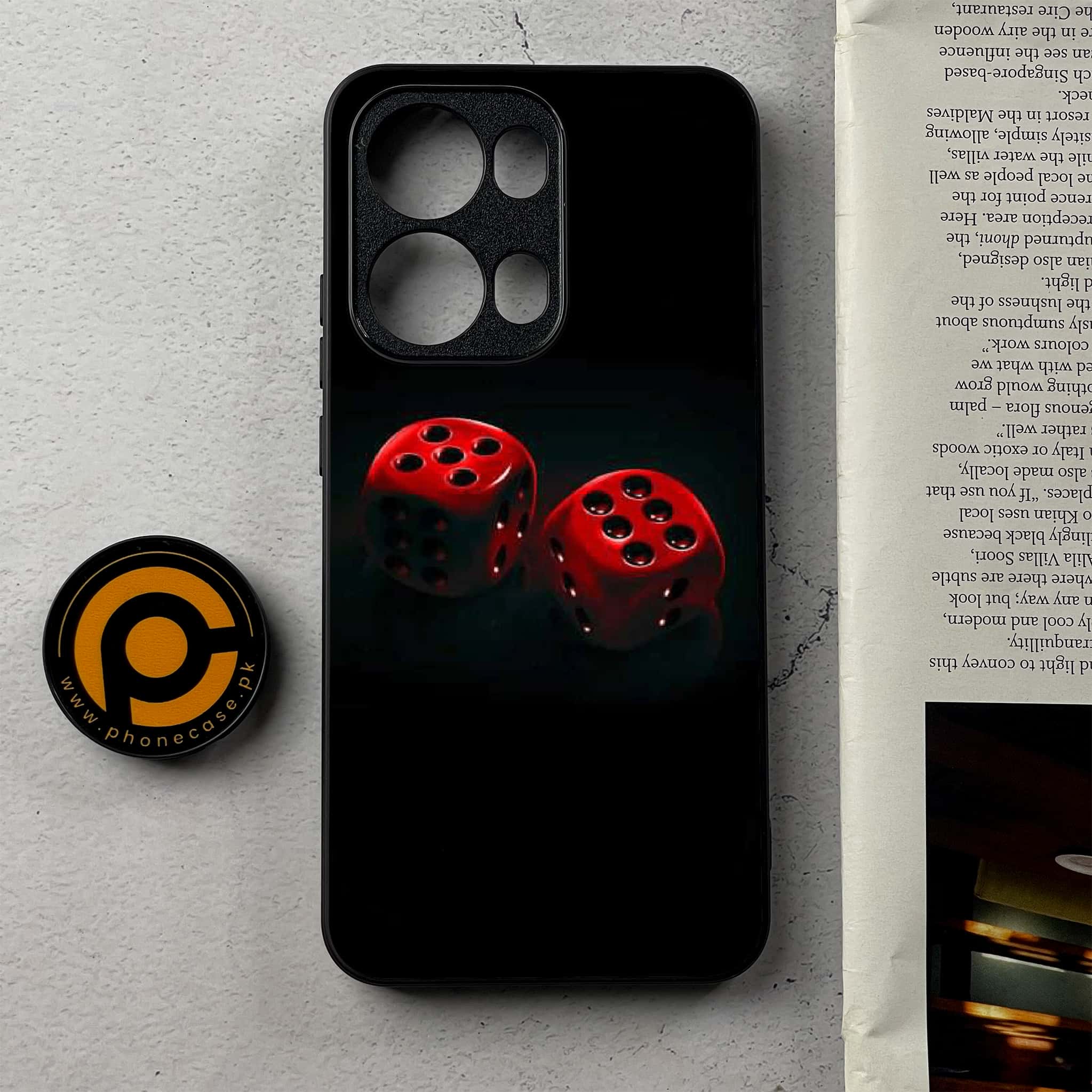Oppo Reno 13 Pro -Black Art Series - Premium Metal Printed Soft Bumper Shockproof Case
