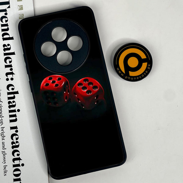 Oppo Reno 12F 4G - Black Art Design 3 - Premium Printed Glass soft Bumper shock Proof Case   CS-35533