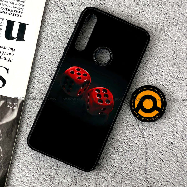 Huawei Y9 Prime (2019) - Black Art  Design 3 - Premium Printed Glass soft Bumper shock Proof Case  CS-30136