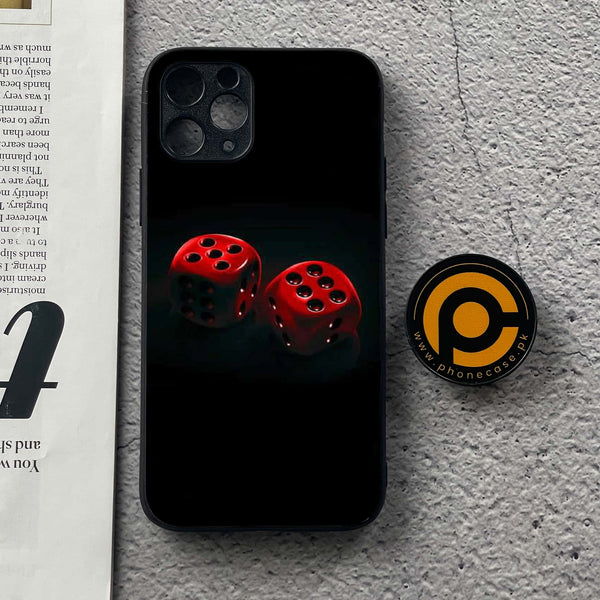 iPhone 11 Pro - Black Art Design 3  - Premium Printed Glass soft Bumper shock Proof Case CS-35826