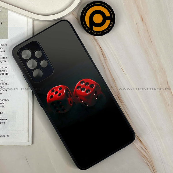 Samsung Galaxy A32 4G- Black Art Design 3 - Premium Printed Glass soft Bumper shock Proof Case CS-42548