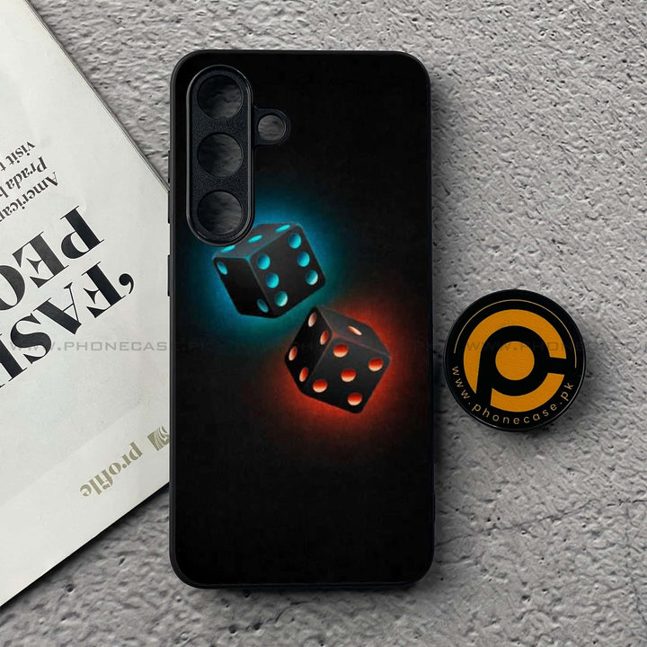Samsung Galaxy S25 - Black Art Design 4 - Premium Metal Printed soft Bumper shock Proof Case CS-42714