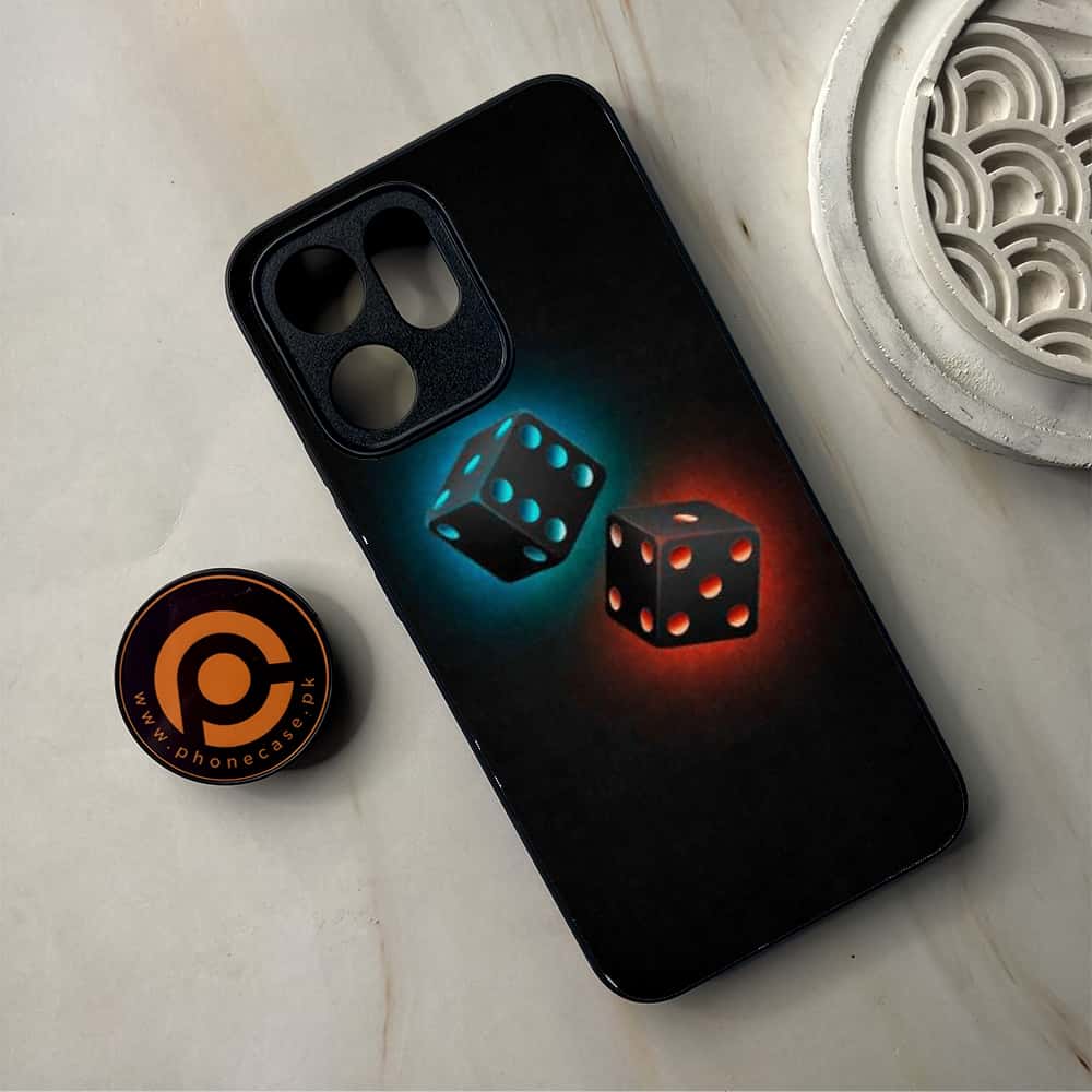 Oppo Reno 14F - Black Art Series - Premium Metal Printed Soft Bumper Shockproof Case
