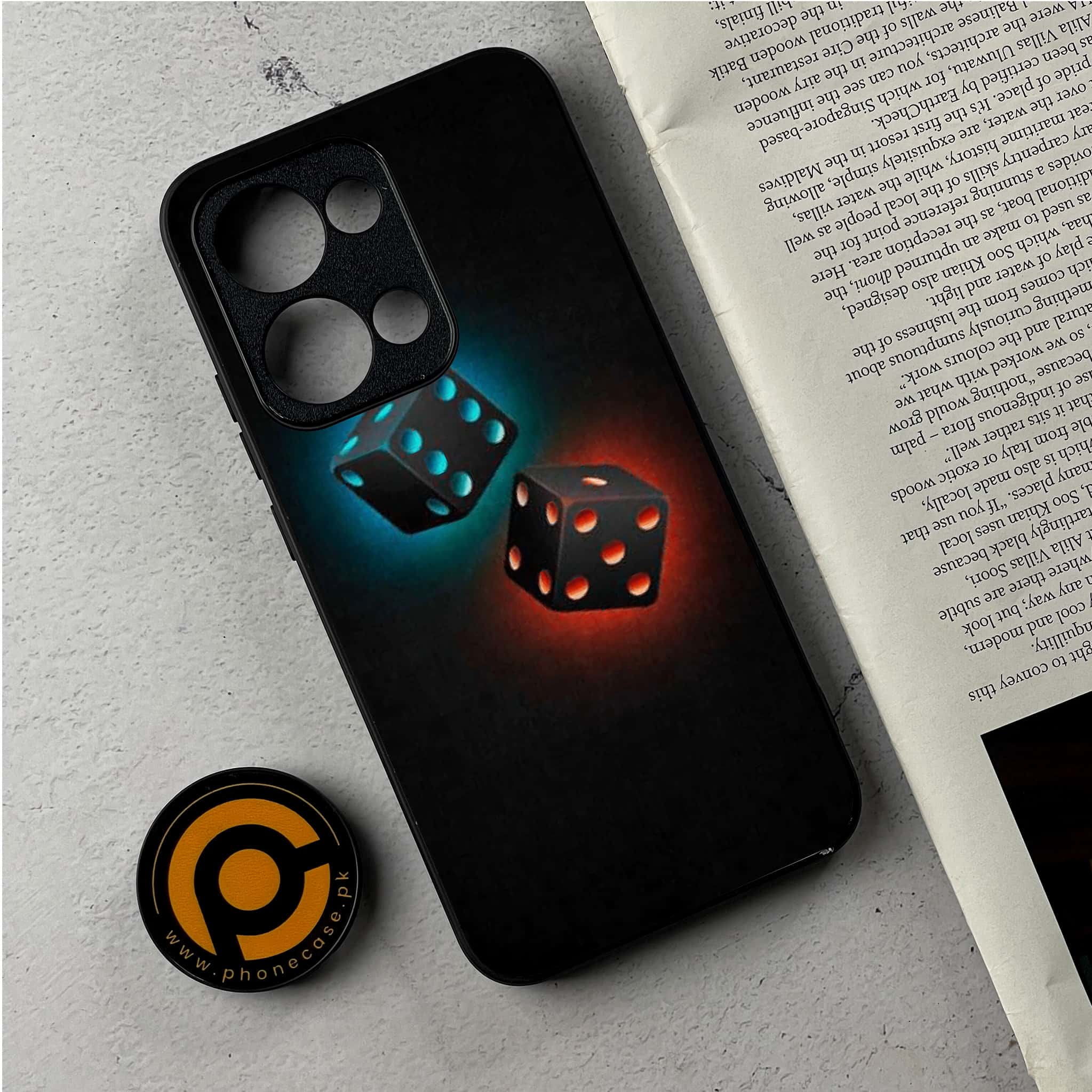 Oppo Reno 13 - Black Art Series - Premium Metal Printed Soft Bumper Shockproof Case