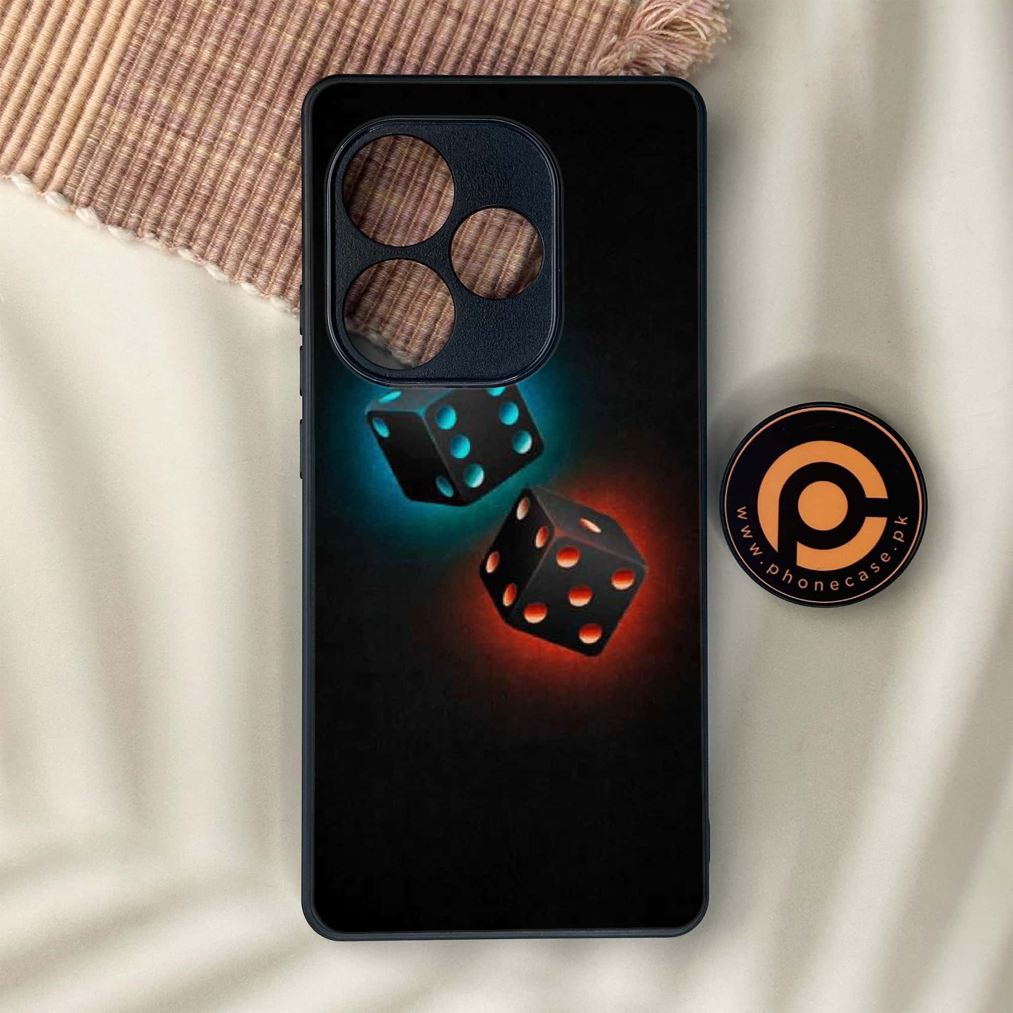 Realme GT 6 - Black Art Series - Premium Metal Printed soft Bumper shock Proof Case