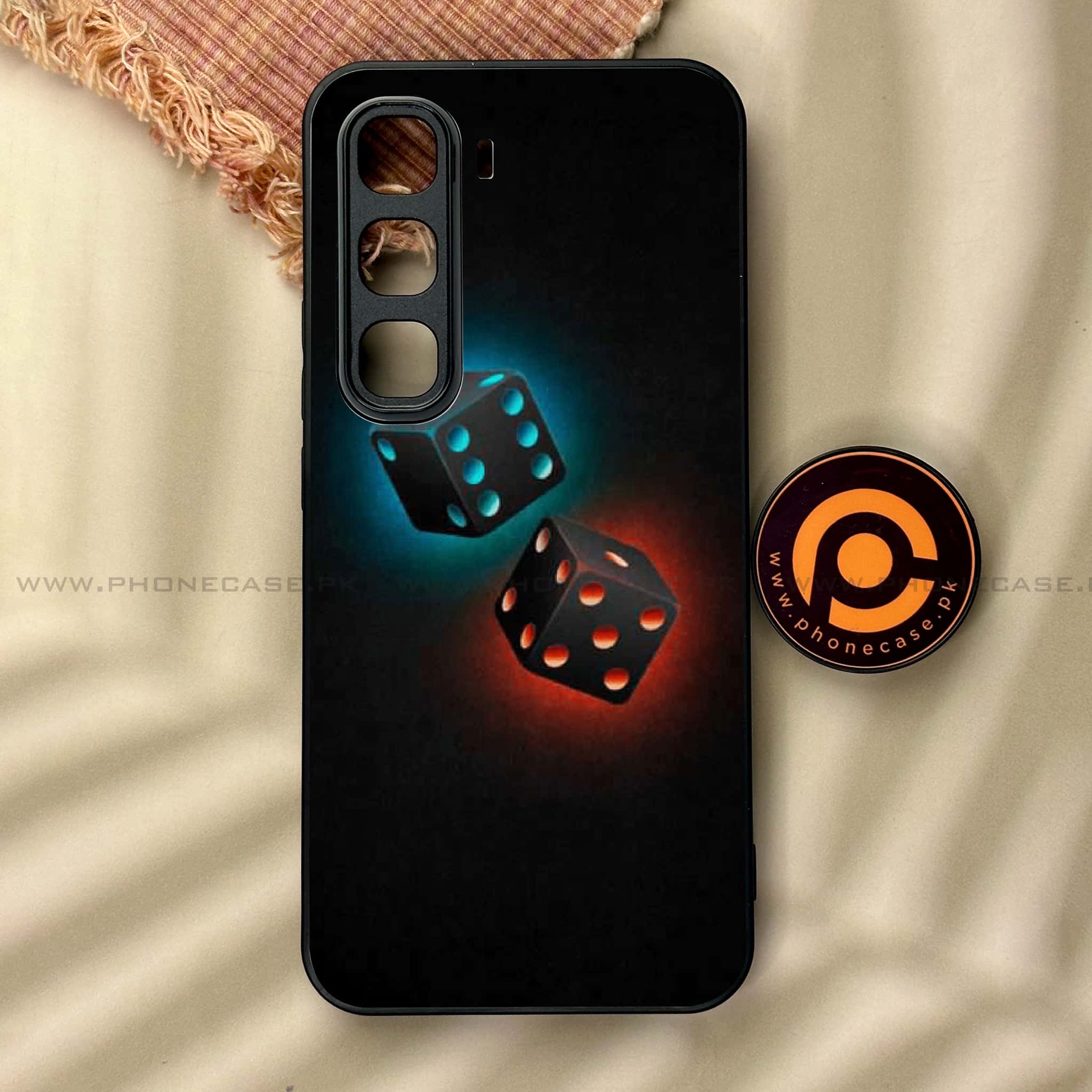 Infinix Hot 60 Pro - Black Art Series - Premium Metal Printed soft Bumper shock Proof Case