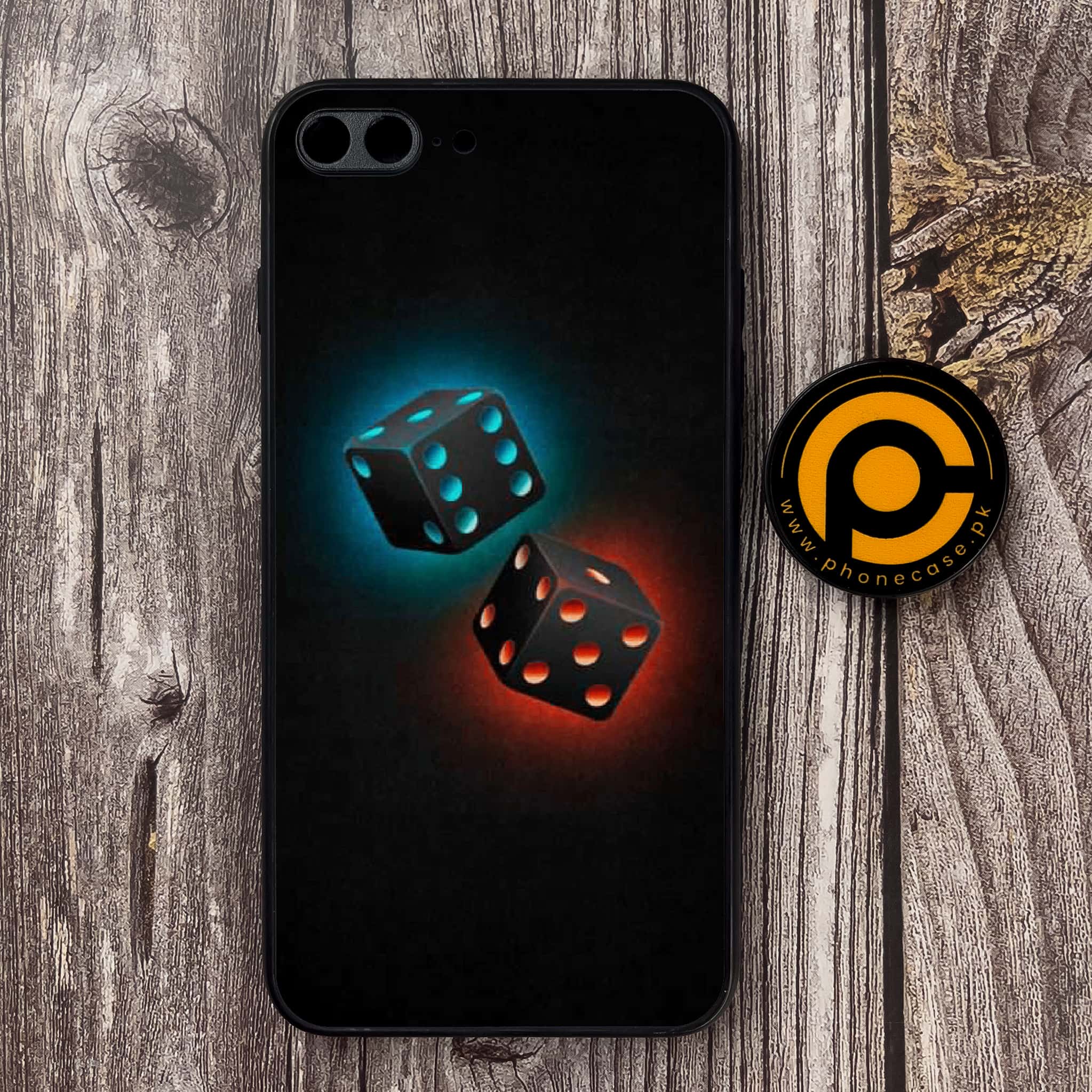 iPhone 7Plus - Black Art Series - Premium Metal Printed soft Bumper shock Proof Case