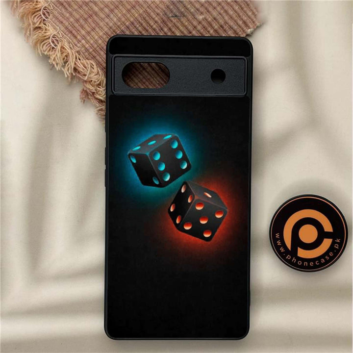 Google Pixel 6A - Black Art Design 4 - Premium Metal Printed soft Bumper Shock Proof Case CS-47264