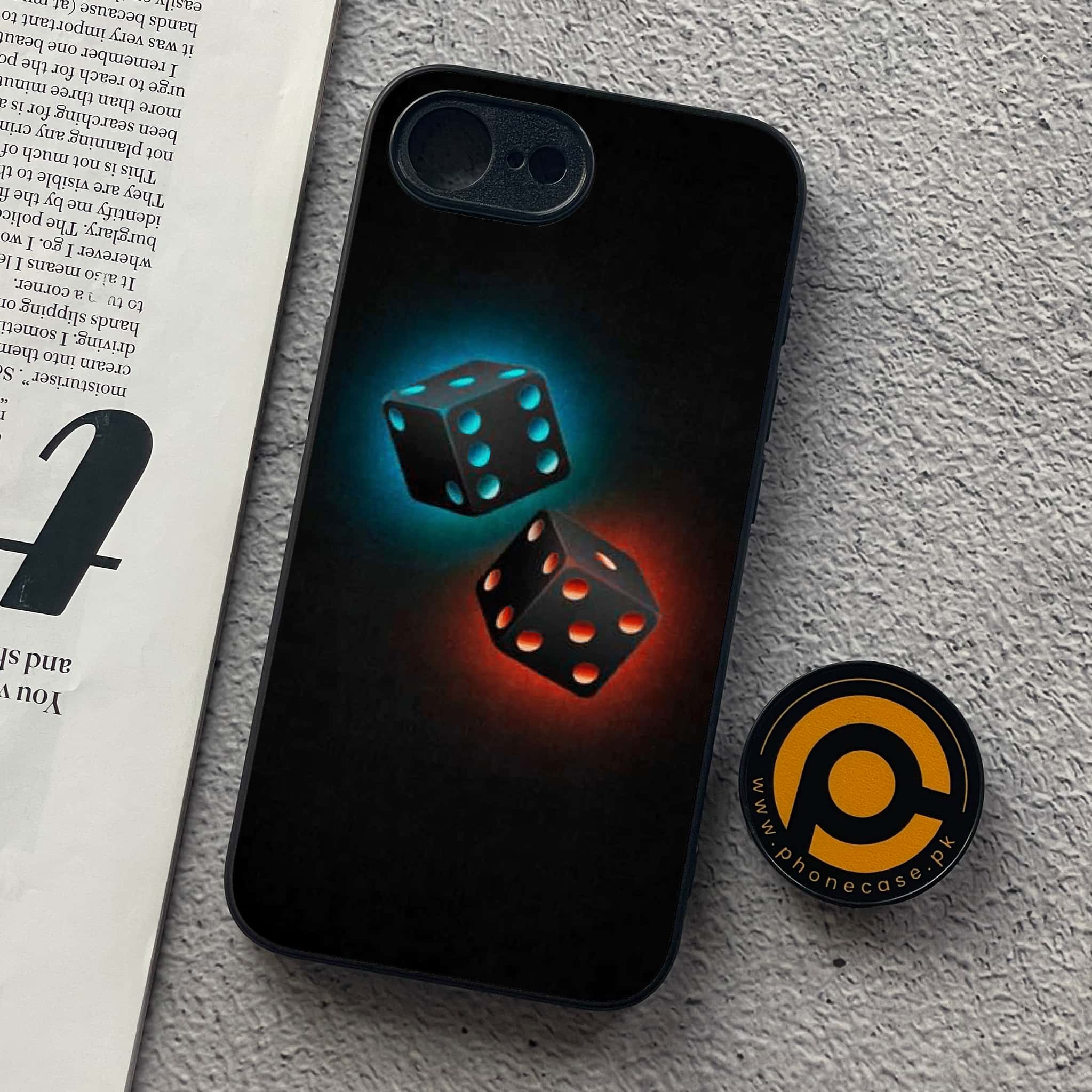 iPhone 16e - Black Art Series - Premium Metal  Printed soft Bumper shock Proof Case