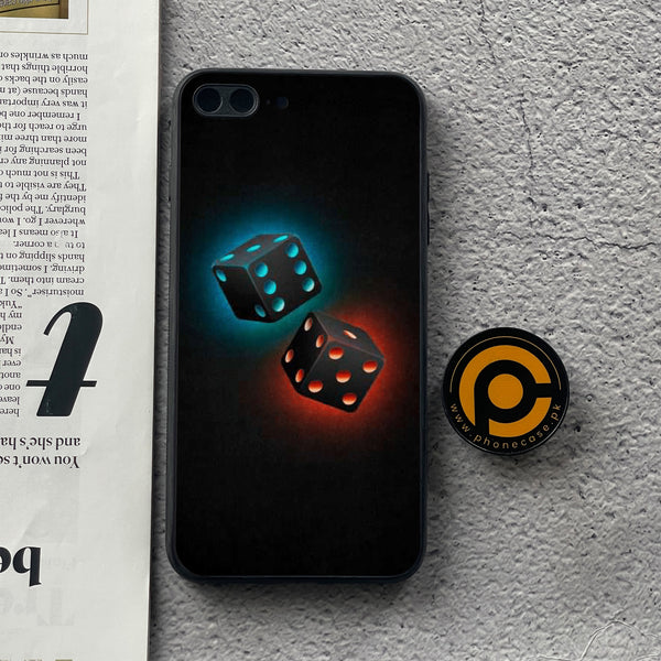 IPhone 7 Plus / 8 plus  -Black Art Design 4 - Premium Metal Printed soft Bumper shock Proof Case CS-16379 CS-25032