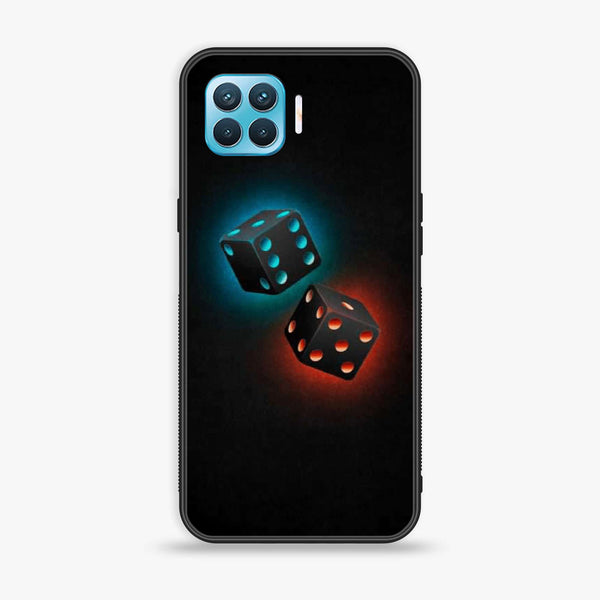 Oppo F17 - Black Art Design 4  - Premium Printed Glass soft Bumper shock Proof Case CS-34445