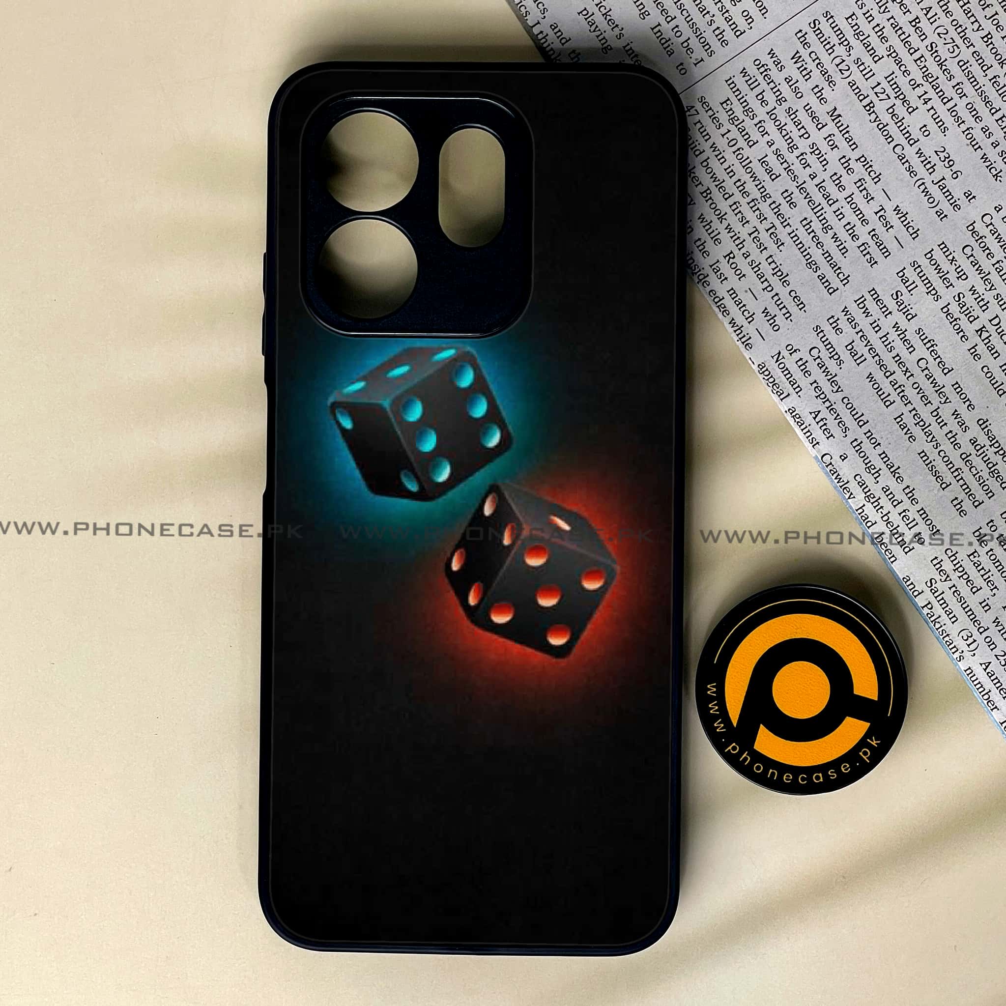 Infinix Smart 9 HD - Black Art Series - Premium Metal Printed soft Bumper shock Proof Case