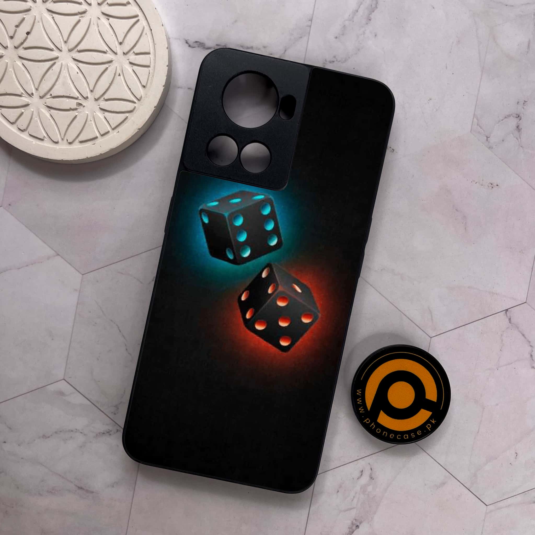 OnePlus 10R - Black Art Series - Premium Metal Printed soft Bumper shock Proof Case
