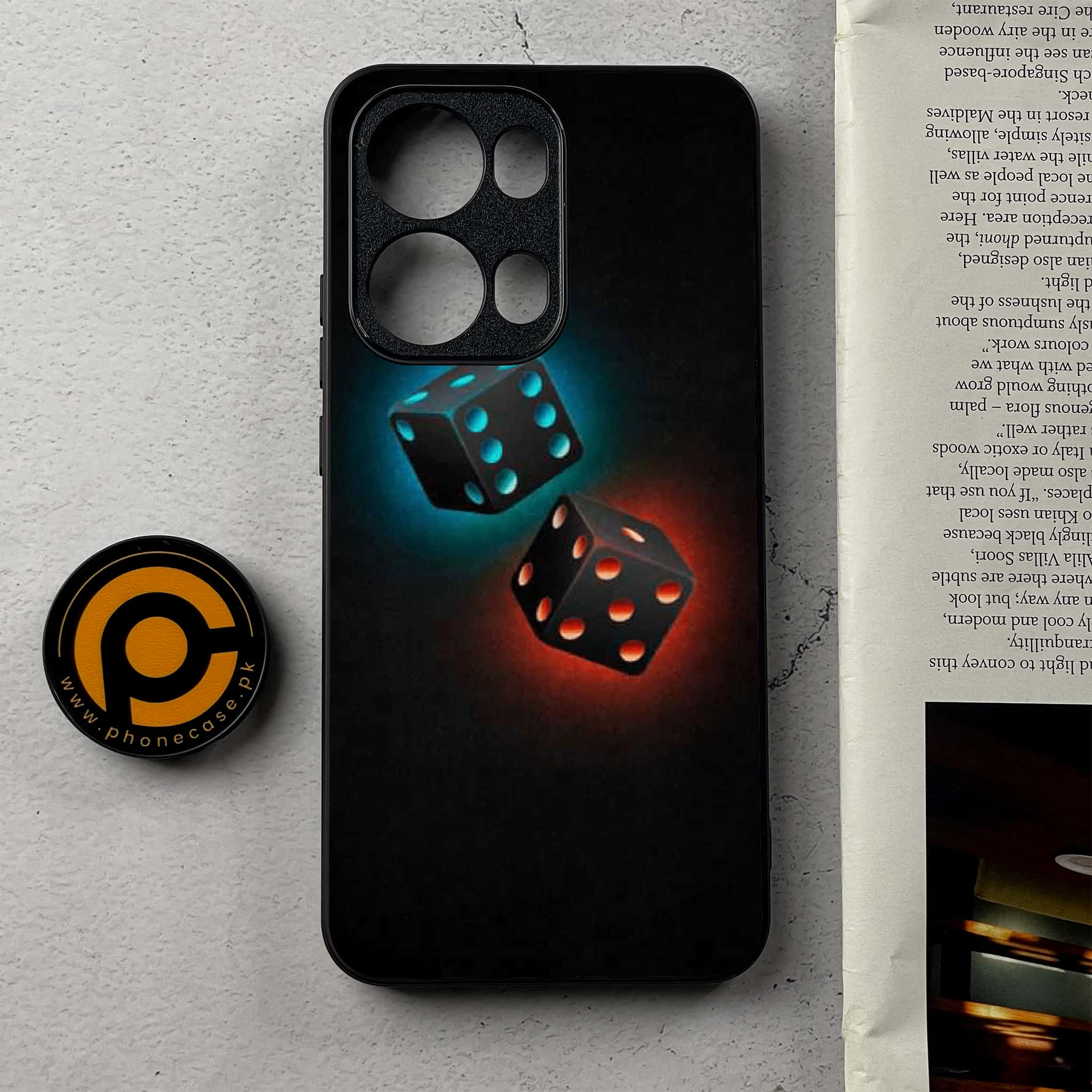 Oppo Reno 13 Pro -Black Art Series - Premium Metal Printed Soft Bumper Shockproof Case