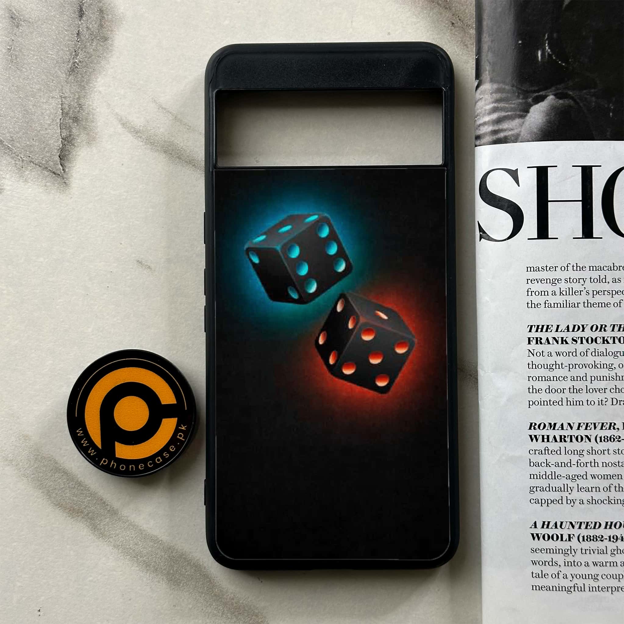Google Pixel 8a - Black Art Series - Premium Printed soft Bumper Shock Proof Case