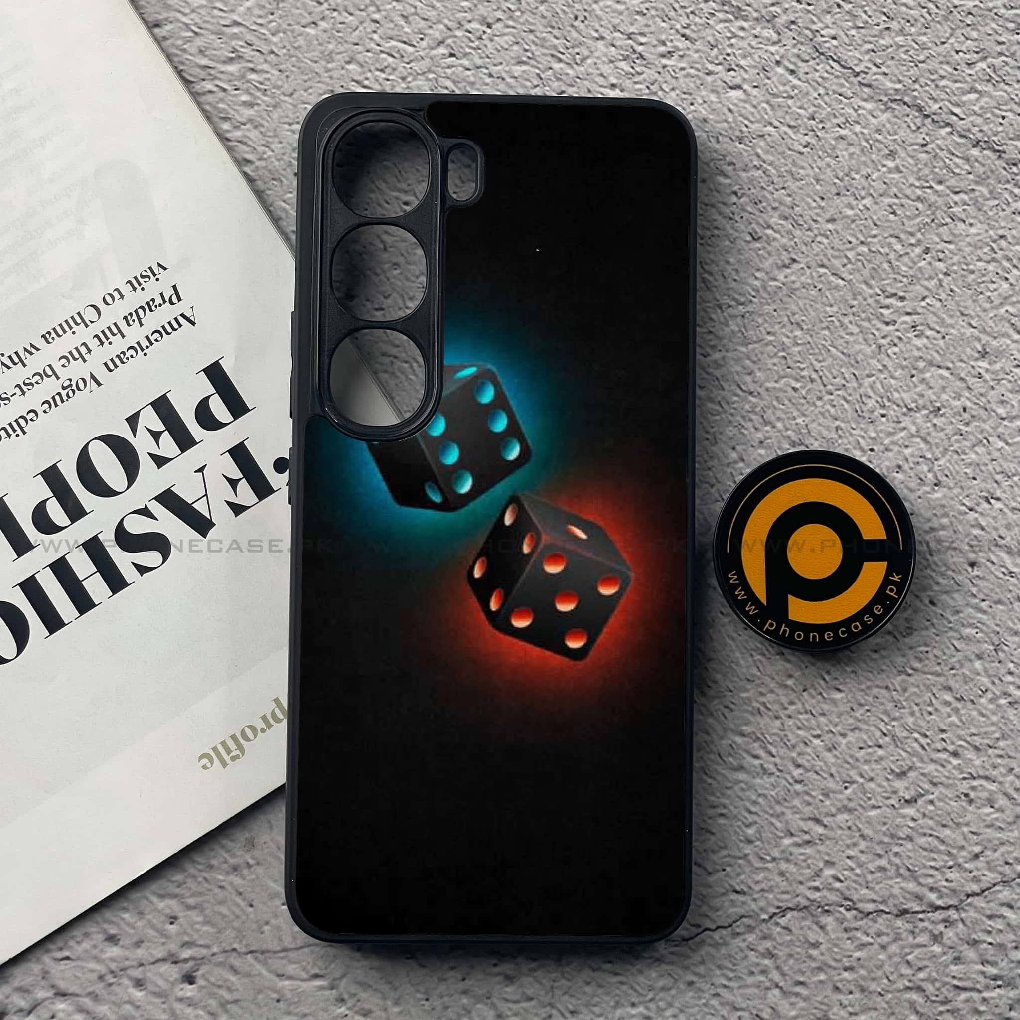 Vivo V40 Lite (IDN) - Black Art Series - Premium Metal Printed soft Bumper Shock Proof Case