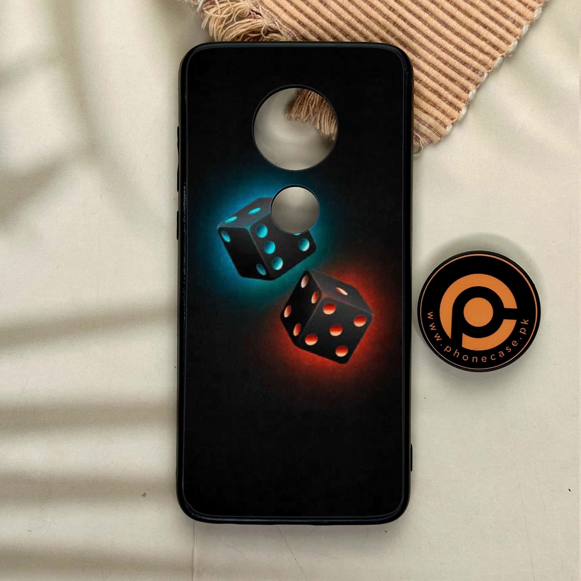 Moto G7 - Black Art Series - Premium Printed Glass soft Bumper shock Proof Case