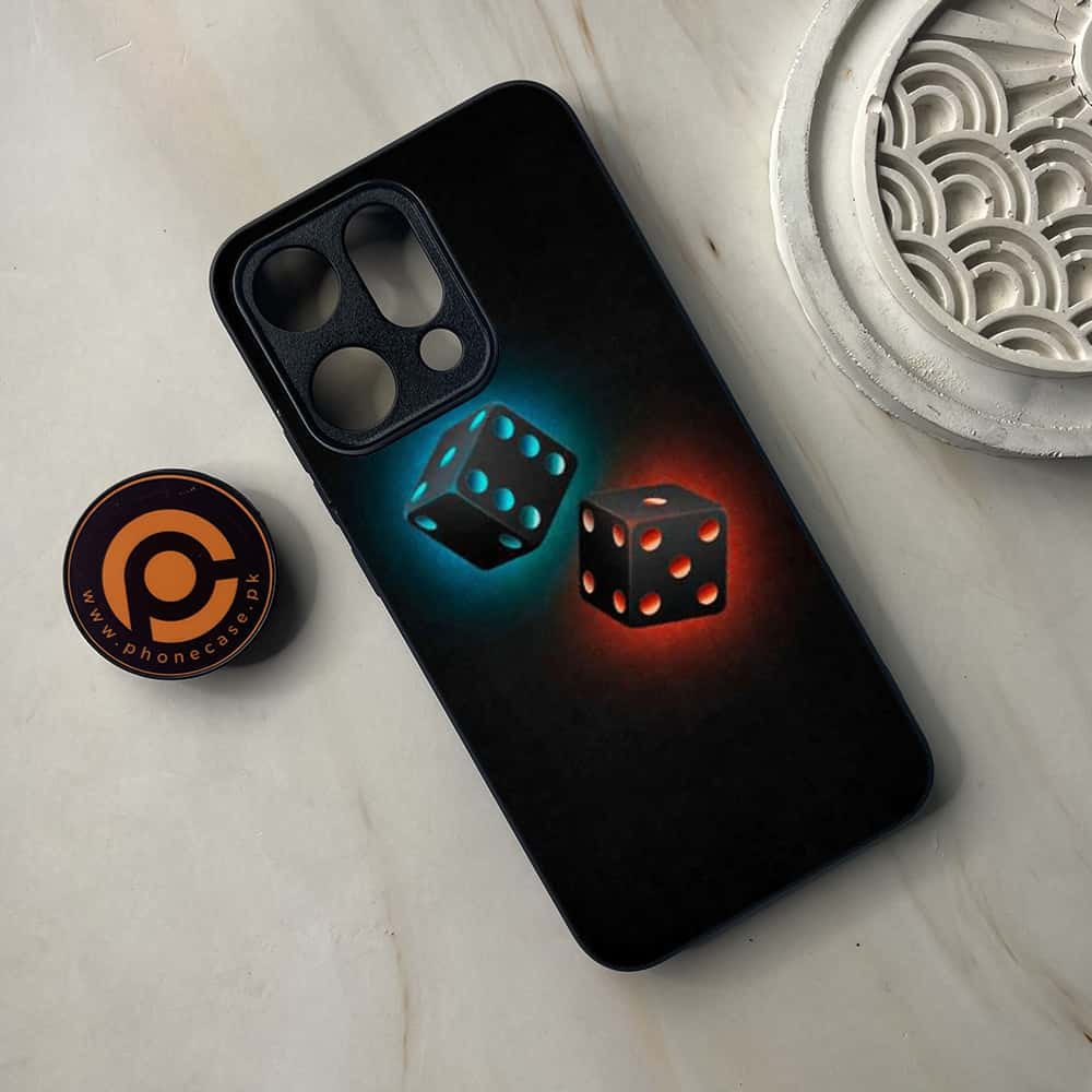 Oppo Reno 14 5G - Black Art Series - Premium Metal Printed soft Bumper shock Proof Case