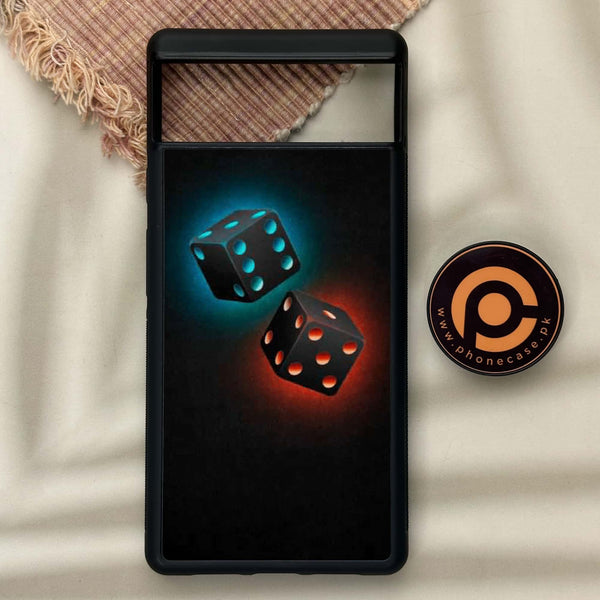 Google Pixel 6 - Black Art Design 4  - Premium Metal Printed soft Bumper Shock Proof Case  CS-36237