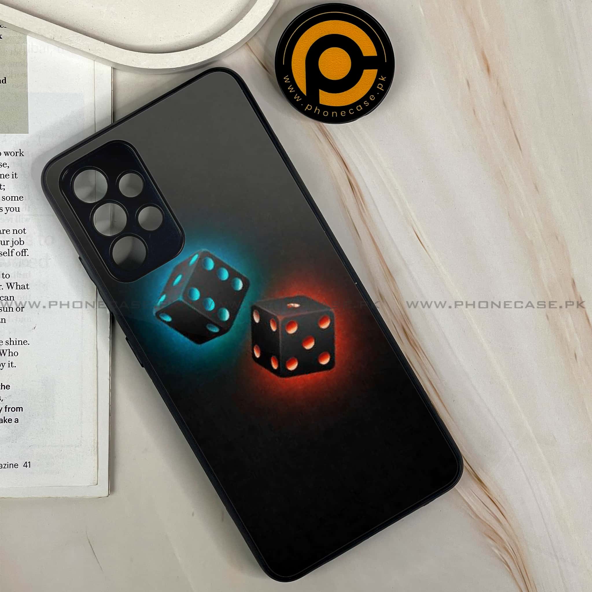 Samsung Galaxy A32 4G- Black Art Series - Premium Printed Glass soft Bumper shock Proof Case