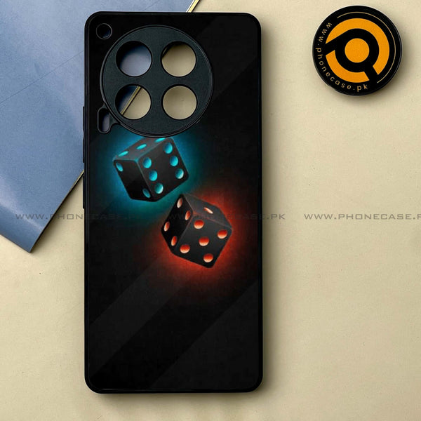 Tecno Camon 30 - Black Art Design 4  -  Premium Printed Metal soft Bumper shock Proof Case  CS-25337