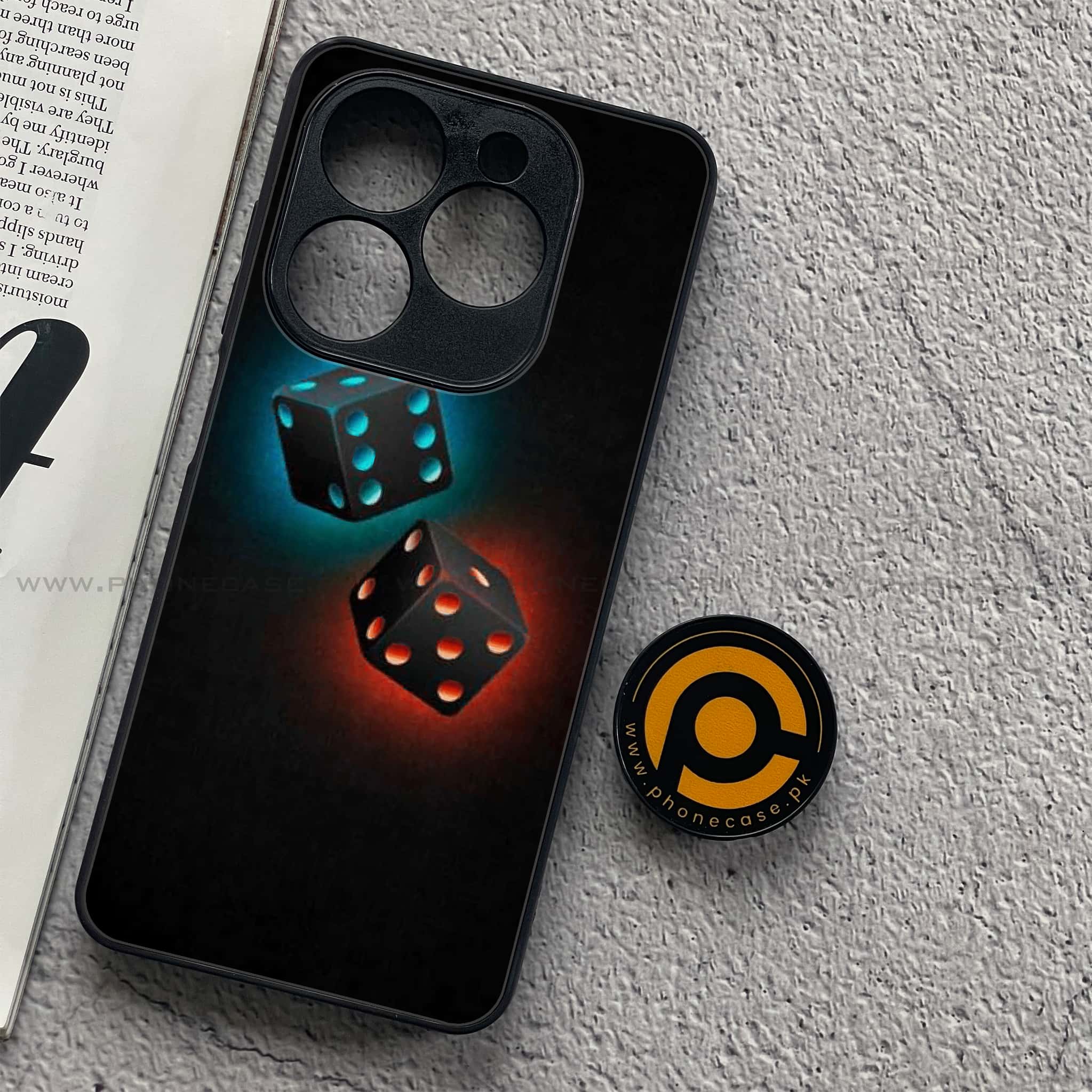 Infinix Smart 8 Pro - Black Art Series - Premium Metal Printed soft Bumper shock Proof Case