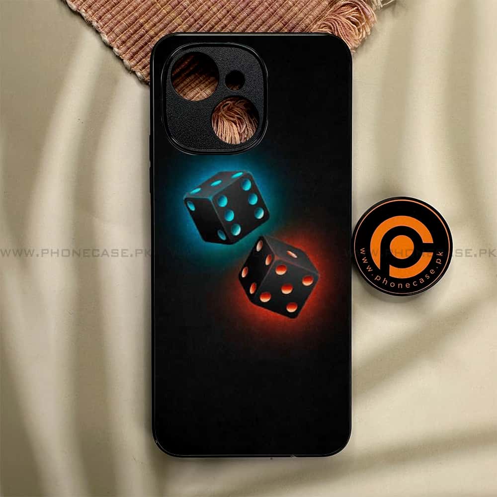 Tecno Spark 40C - Black Art Series - Premium Metal Printed soft Bumper shock Proof Case